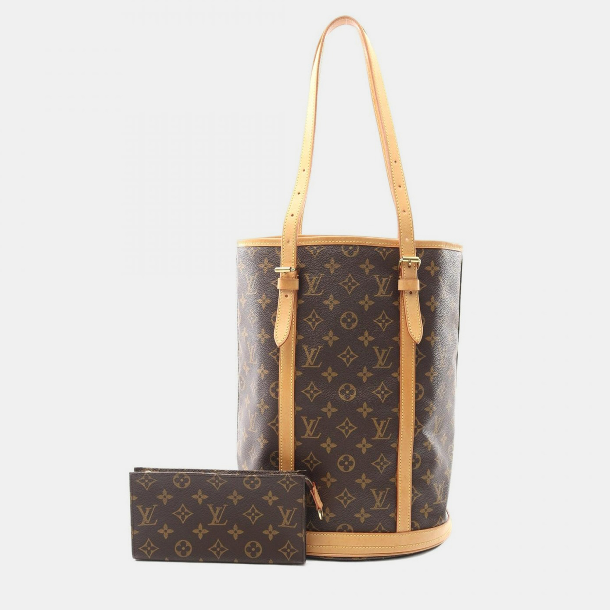 

Louis Vuitton Bucket 27 GM Brown Monogram Canvas Shoulder Tote Bag