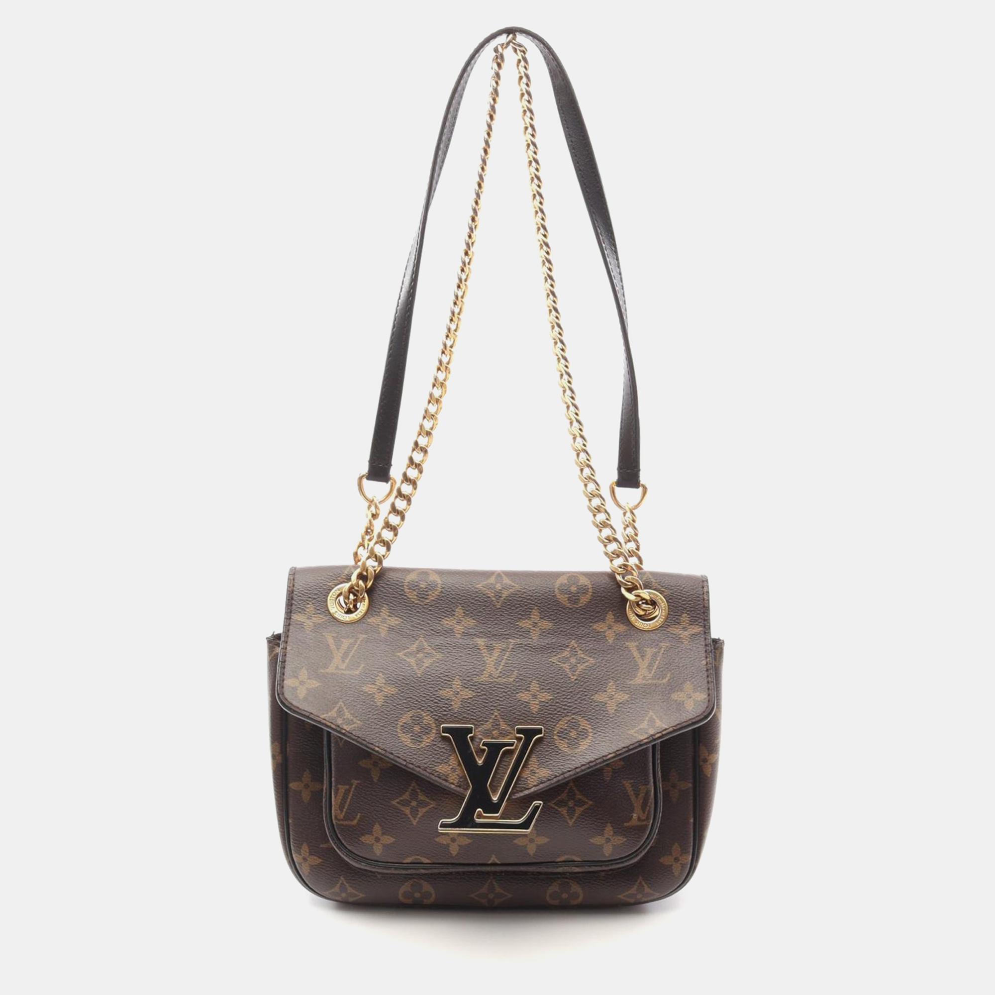 

Louis Vuitton Passy Brown Monogram Canvas Shoulder Bag, Black