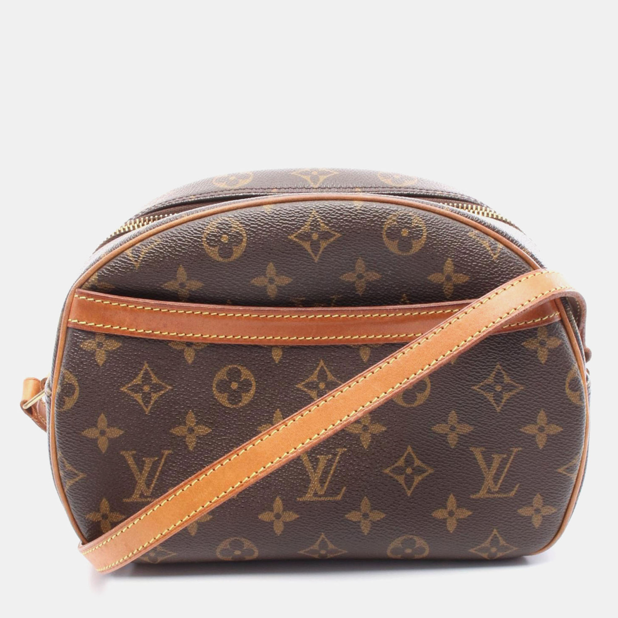 

Louis Vuitton Blois Shoulder Bag Monogram Canvas Leather Brown
