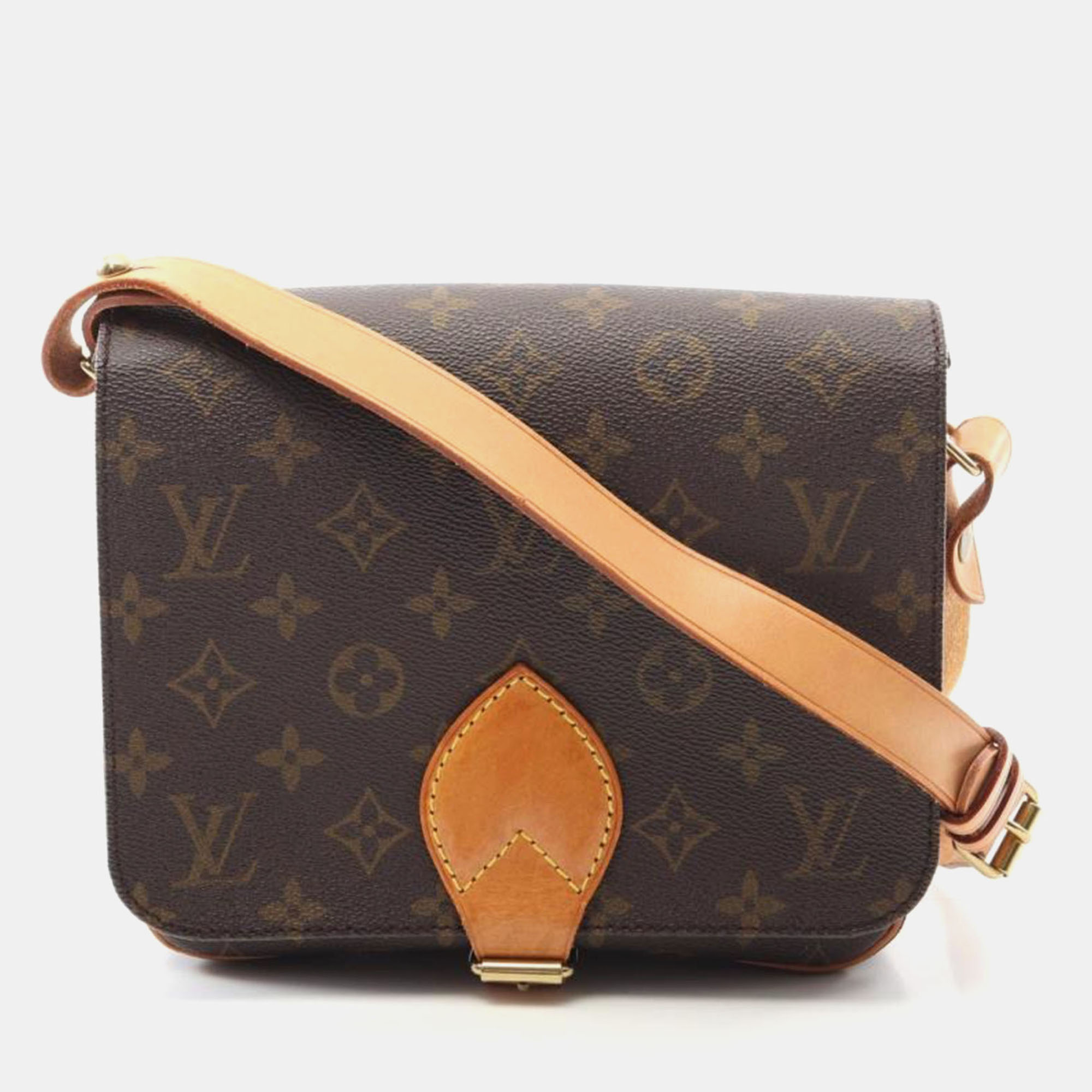 

Louis Vuitton Cartouchiere MM Monogram Canvas Shoulder Bag, Brown