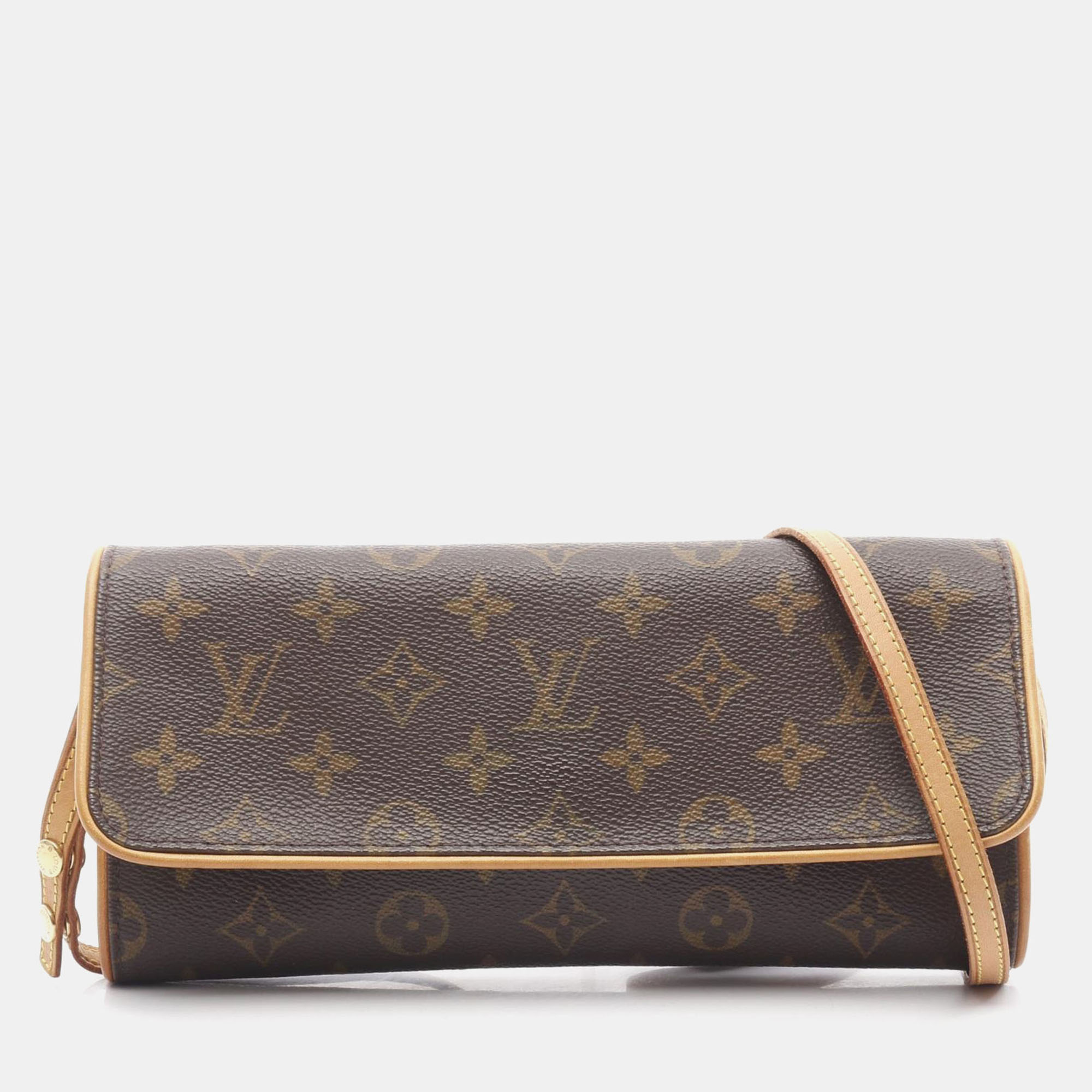

Louis Vuitton Pochette Twin GM Brown Monogram Canvas Crossbody Bag