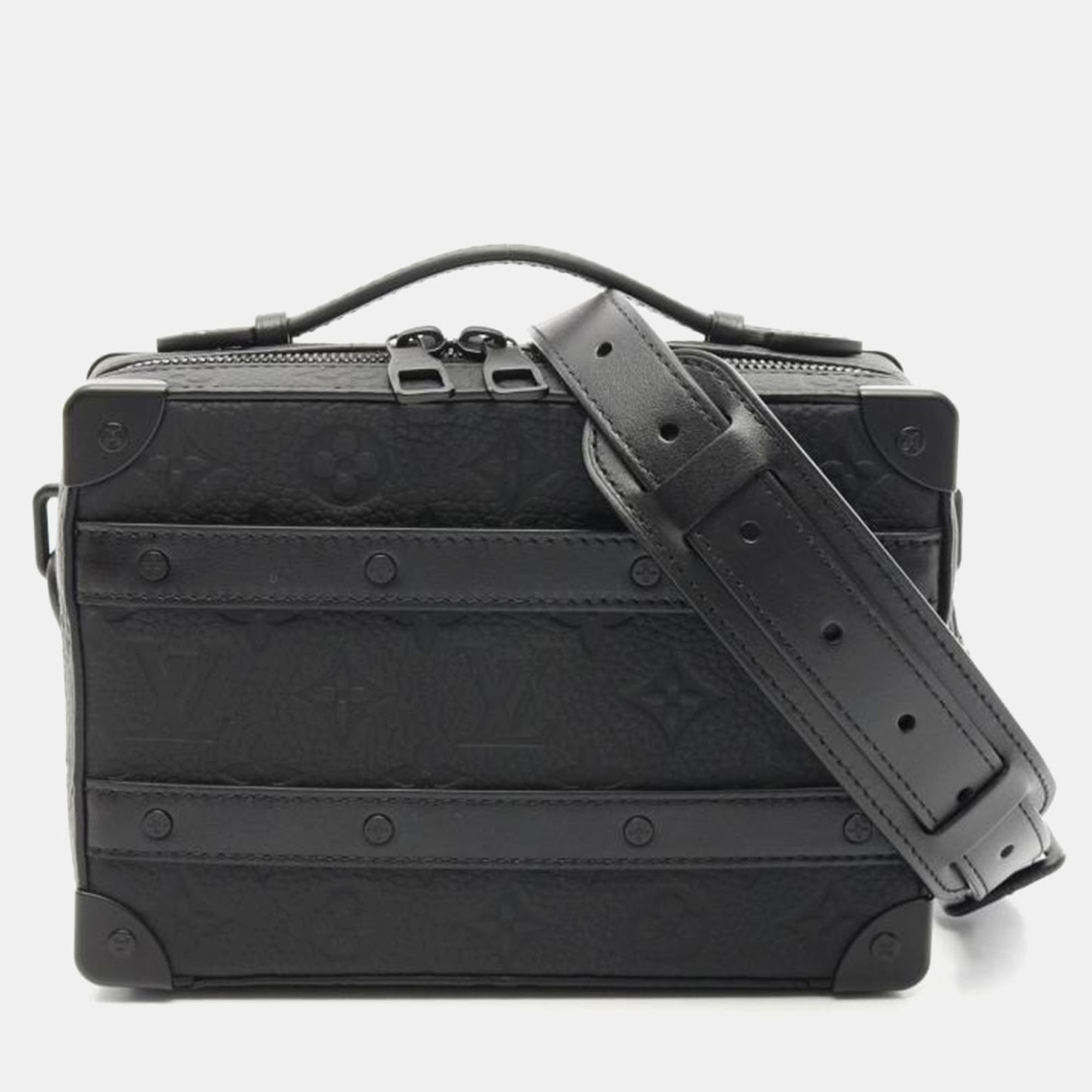 

Louis Vuitton Handle Soft Trunk Monogram Taurillon Clemence Shoulder Bag, Black