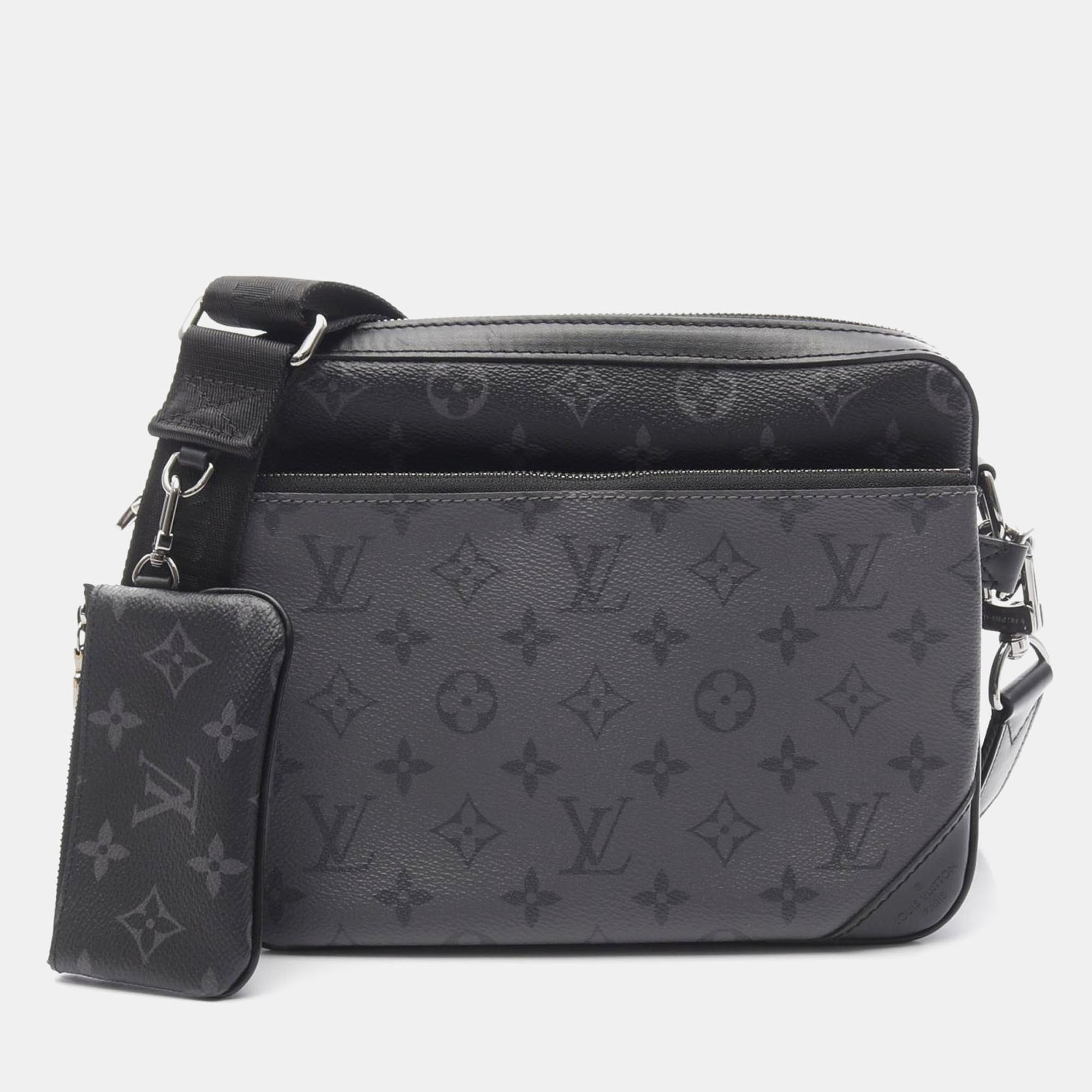 

Louis Vuitton Trio Messenger Gray Monogram Eclipse Canvas Shoulder Bag, Black