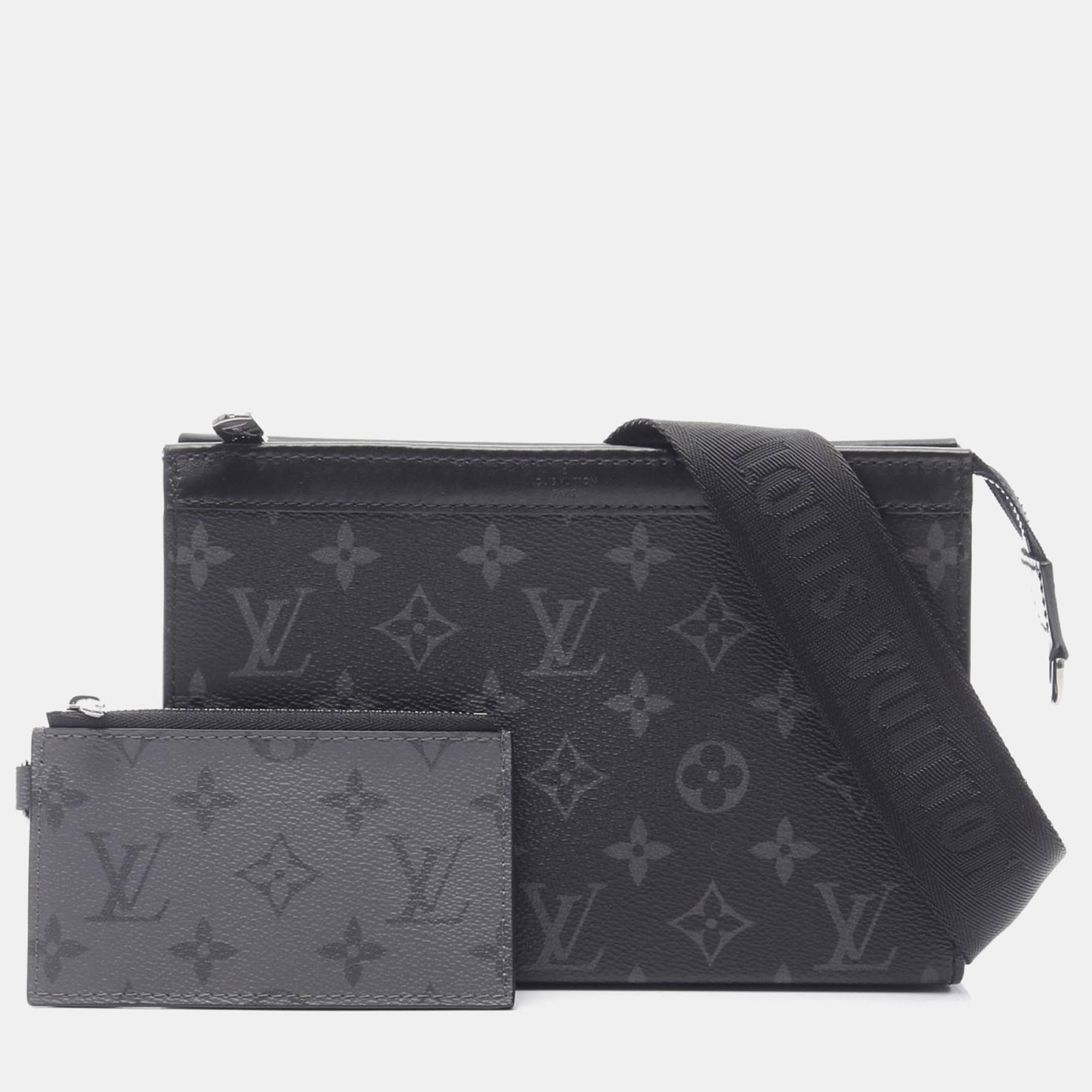 

Louis Vuitton Gaston Wearable Wallet Black/Gray Monogram Eclipse Canvas Crossbody Shoulder Bag