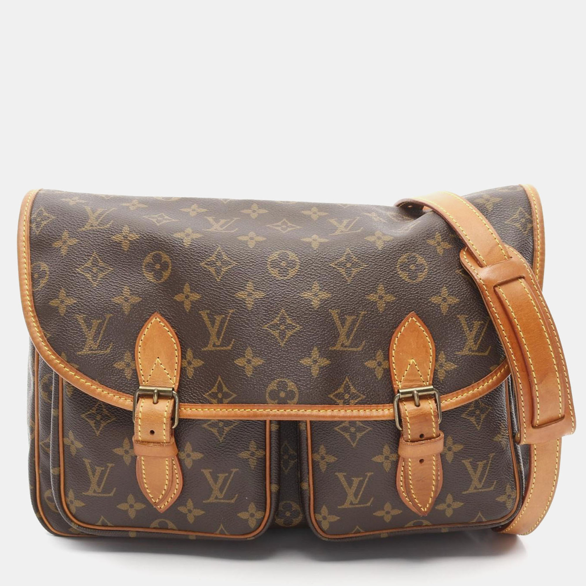 

Louis Vuitton Sac Gibeciere Monogram Canvas Crossbody Bag, Brown