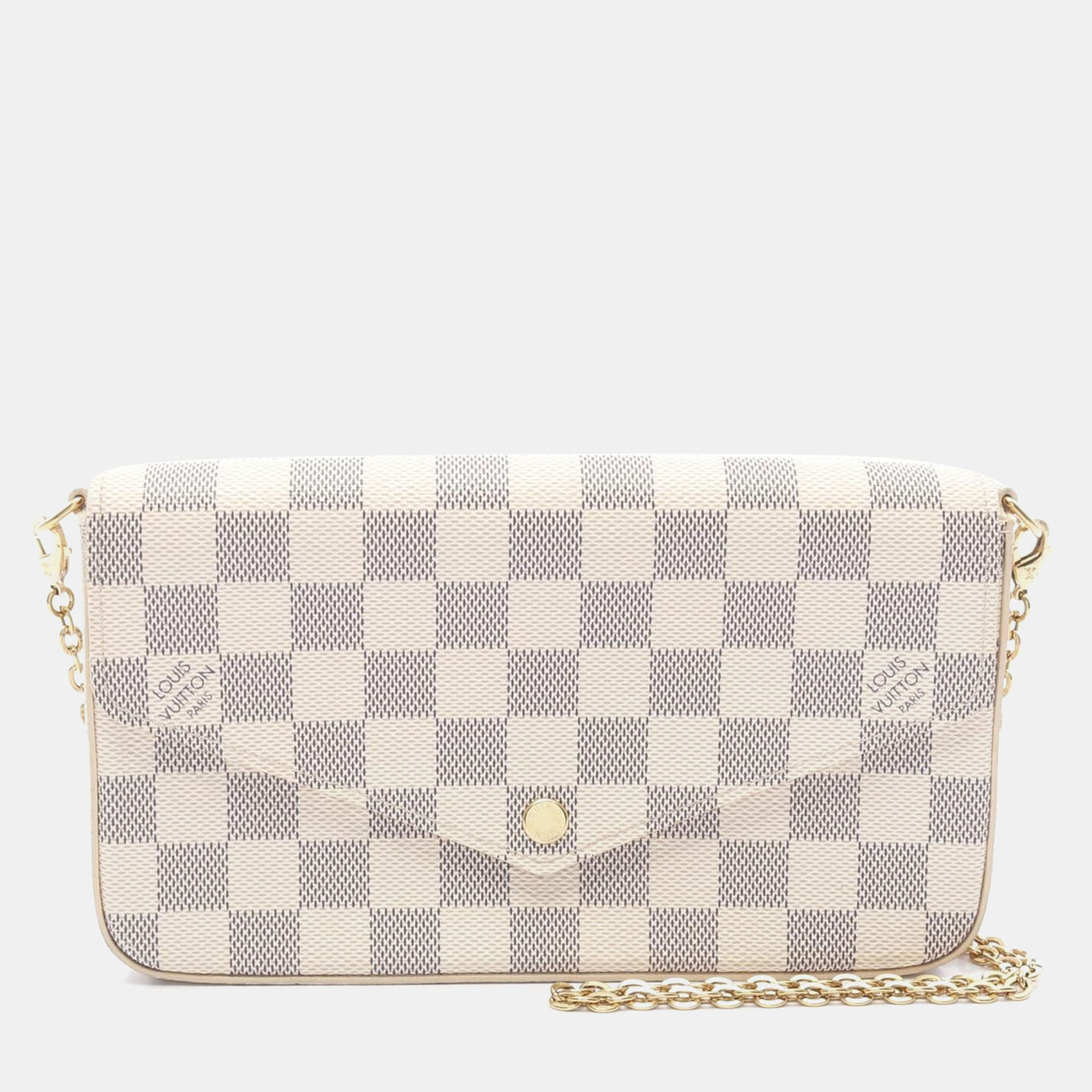 

Louis Vuitton Pochette Felice White Damier Azur Canvas Shoulder Bag