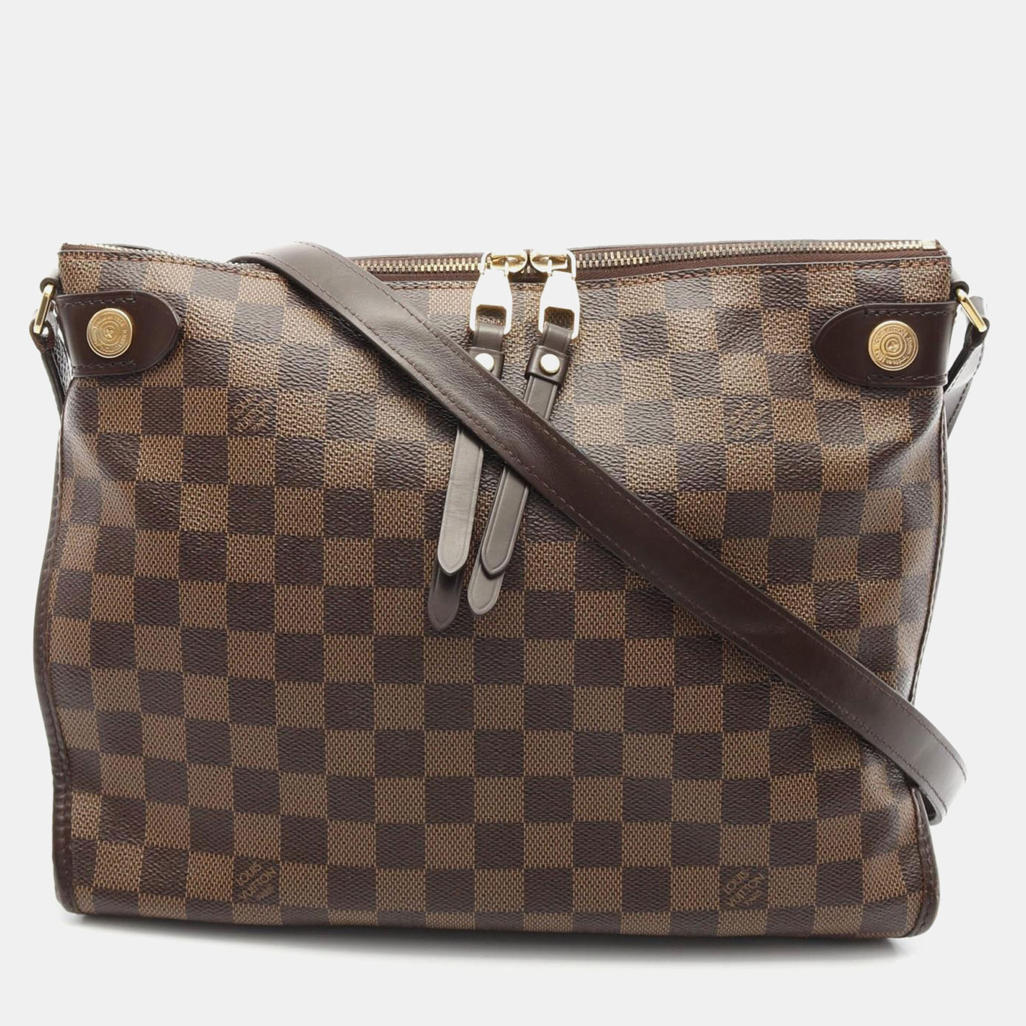 

Louis Vuitton Duomo Ebene Damier Canvas Leather Crossbody Shoulder Bag, Brown