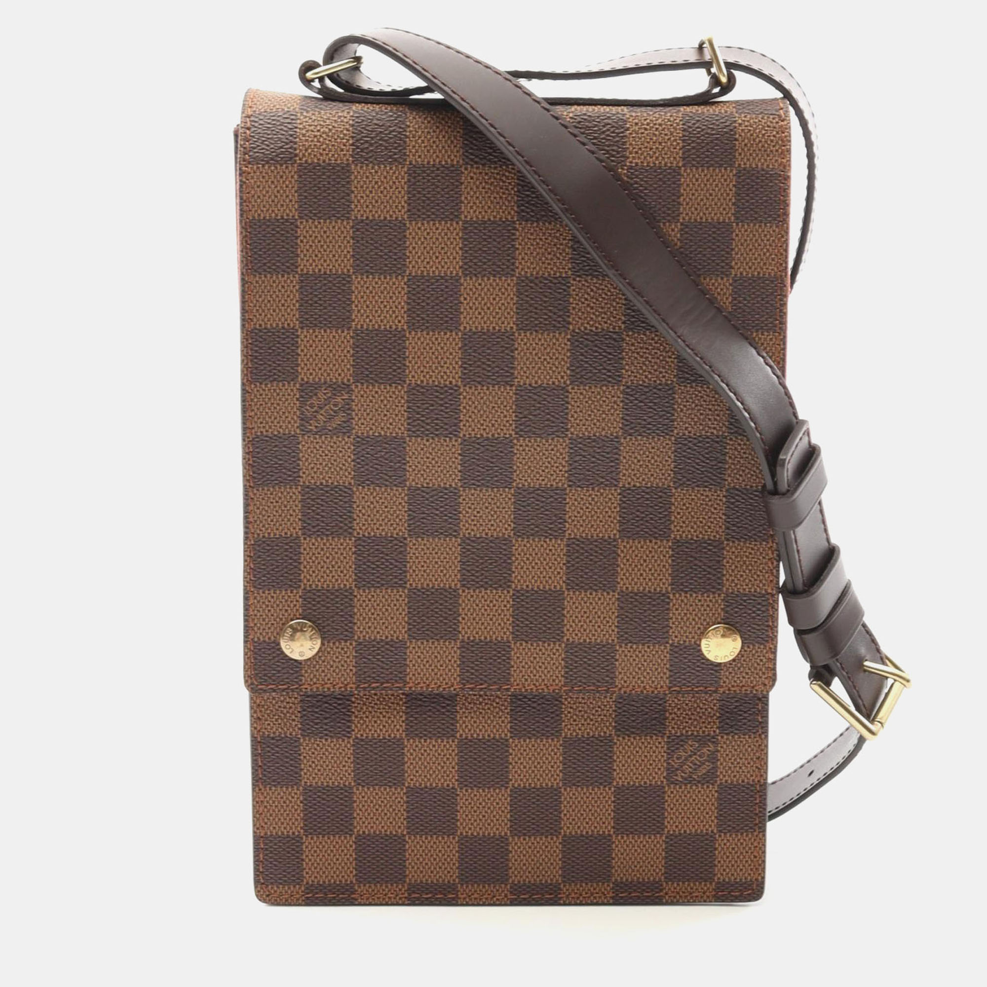 

Louis Vuitton Portobello Damier Ebene Leather Shoulder Bag, Brown