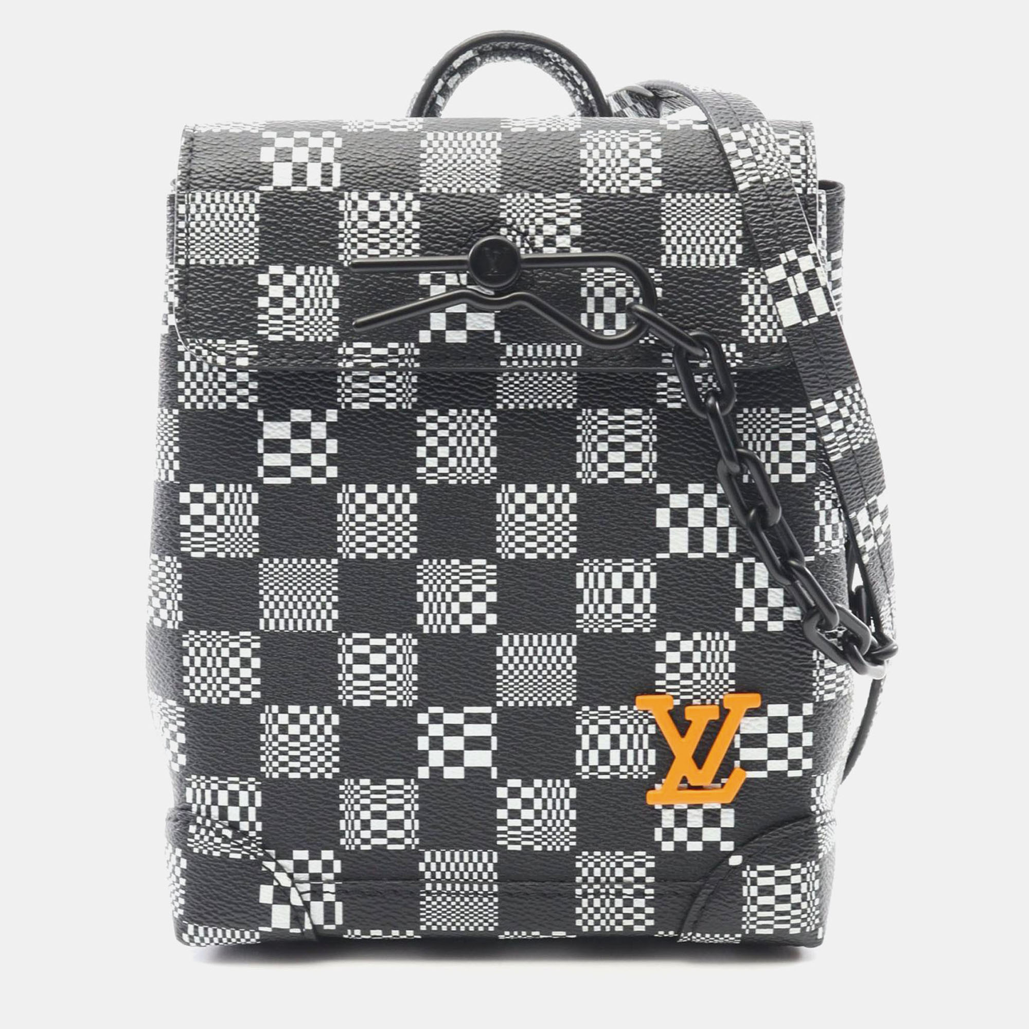 

Louis Vuitton Steamer  Damier Distorted Shoulder Bag, Black