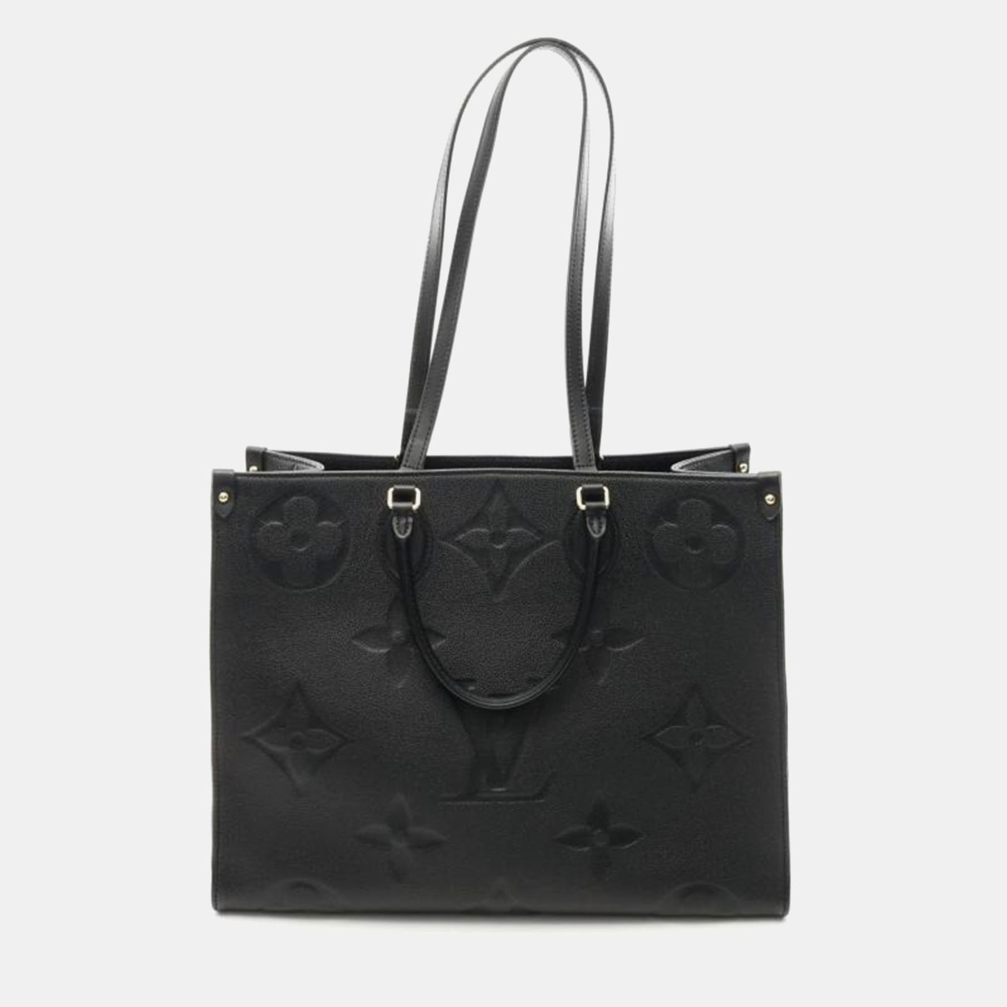 

Louis Vuitton On The Go GM Black Monogram Empreinte Leather Tote