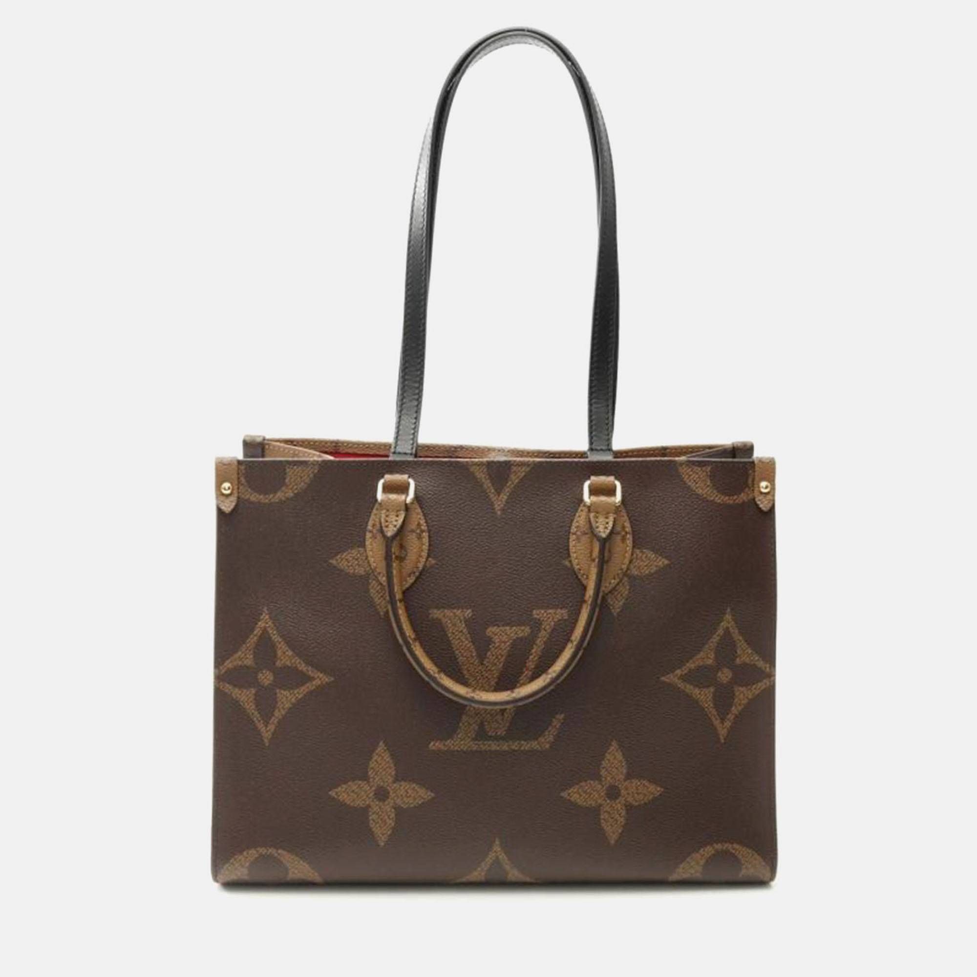 

Louis Vuitton OnTheGo MM Monogram Giant Reverse Canvas Tote Bag, Beige