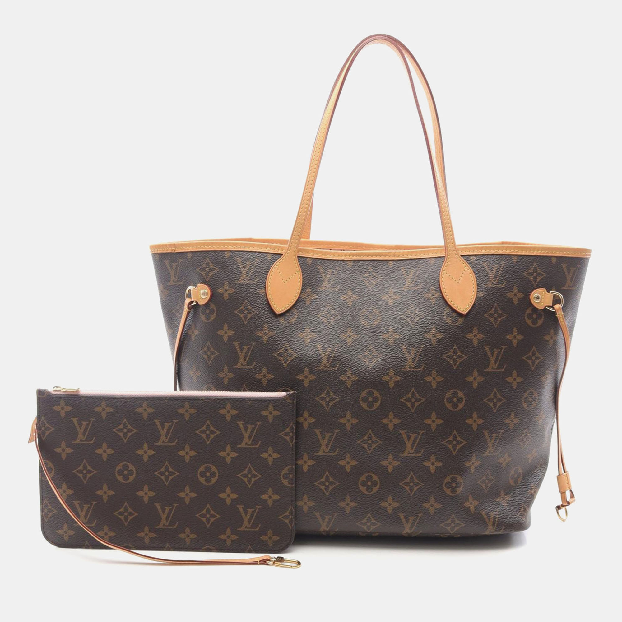 

Louis Vuitton Neverfull MM Rose Ballerine Monogram Canvas Tote Bag, Brown