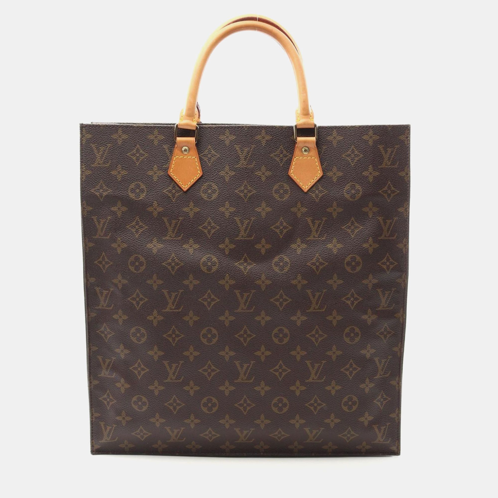 

Louis Vuitton Sac Plat Brown Monogram Canvas Tote Bag