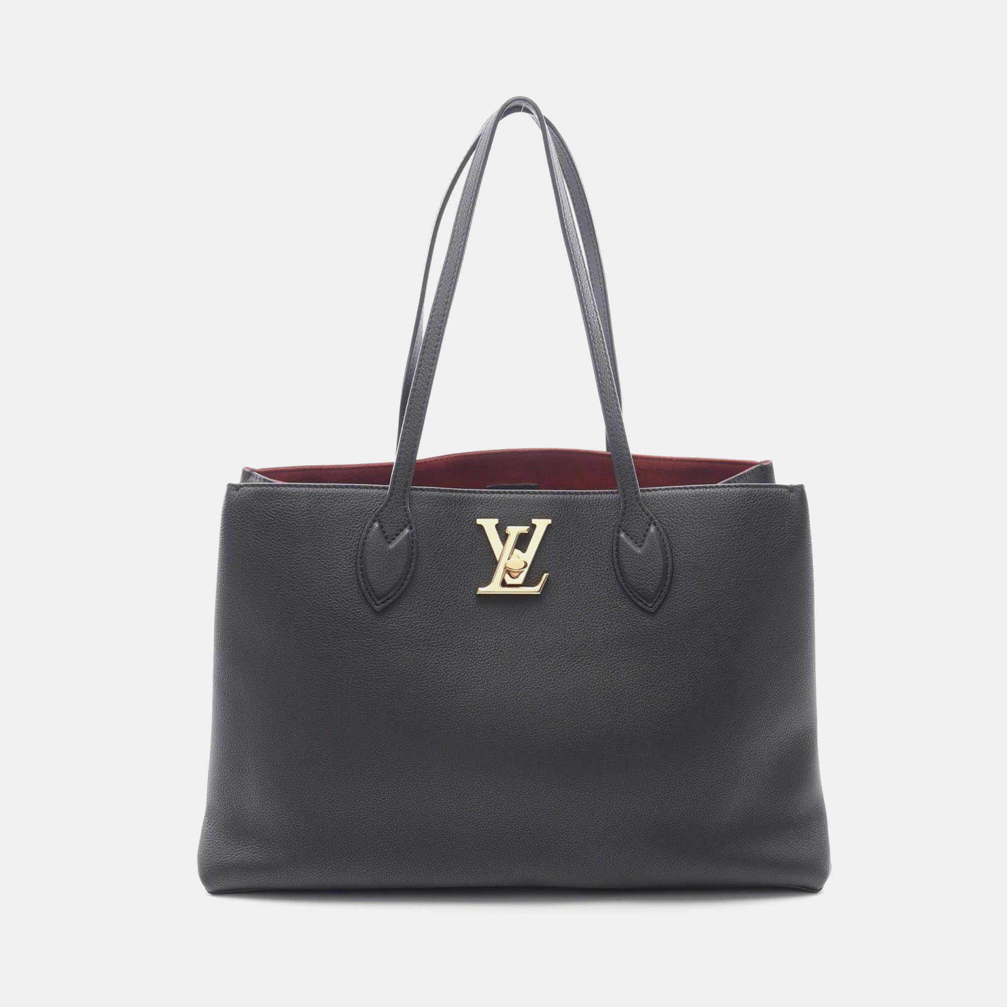 

Louis Vuitton Lockme Shopper Noir Leather Tote, Black