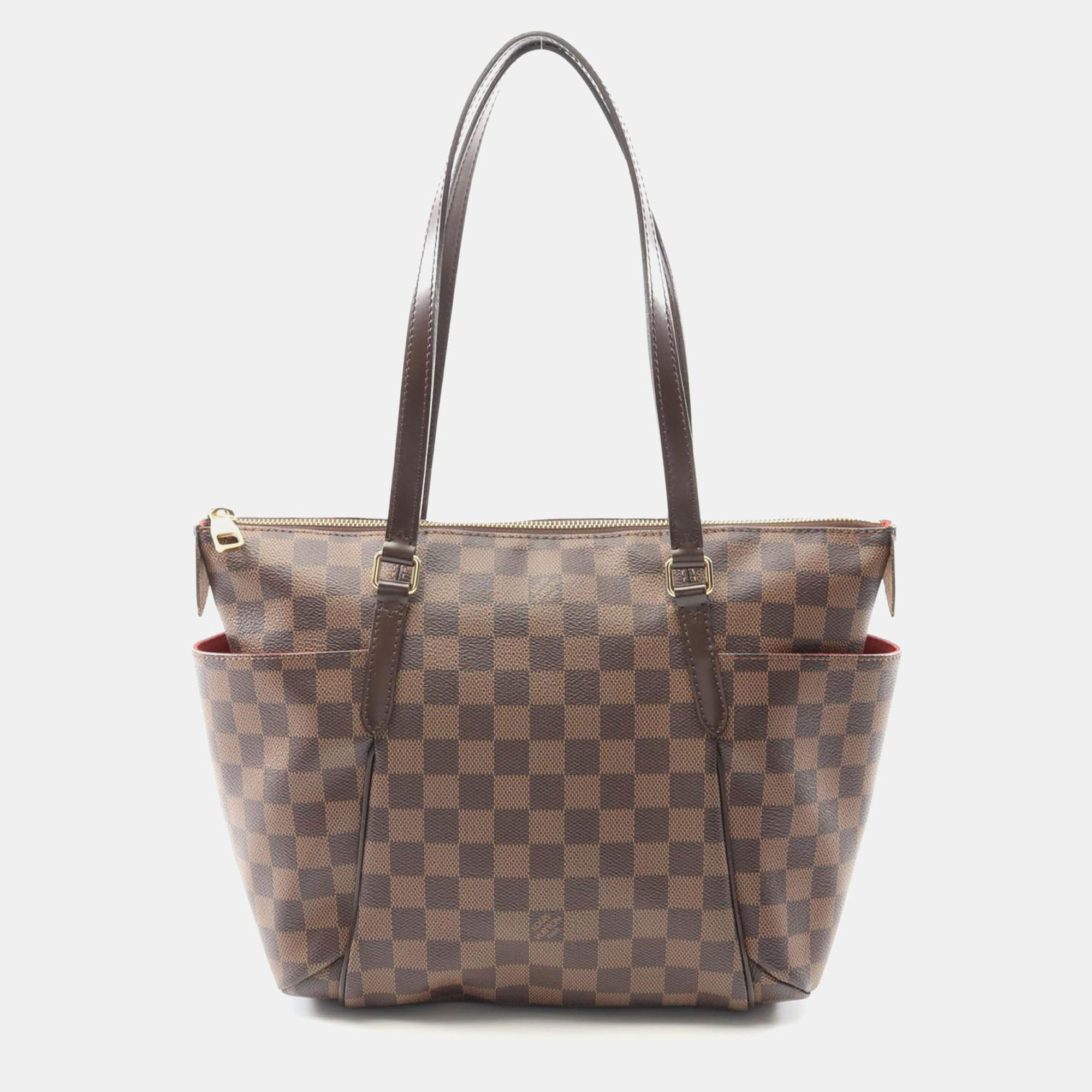 Pre-owned Louis Vuitton Totally Pm Damier Ebene Shoulder Tote Bag In Brown