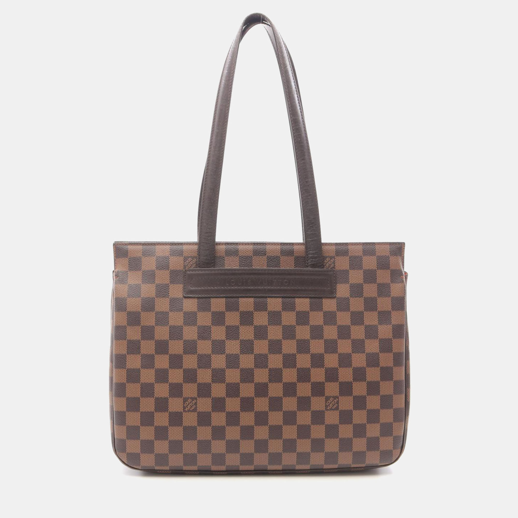 

Louis Vuitton Parioli PM Damier Ebene Canvas Shoulder Tote Bag, Brown