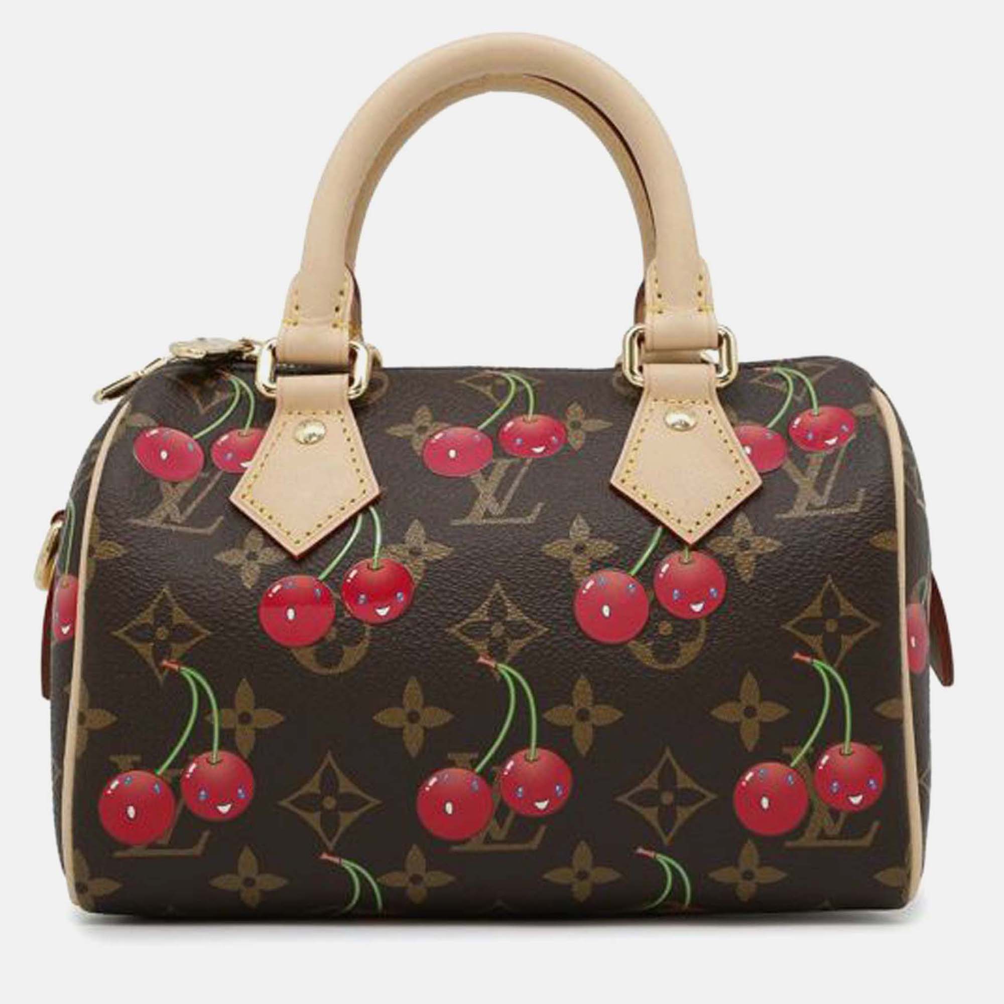 

Louis Vuitton Takashi Murakami Monogram Cherry Speedy Bandouliere 20, Brown