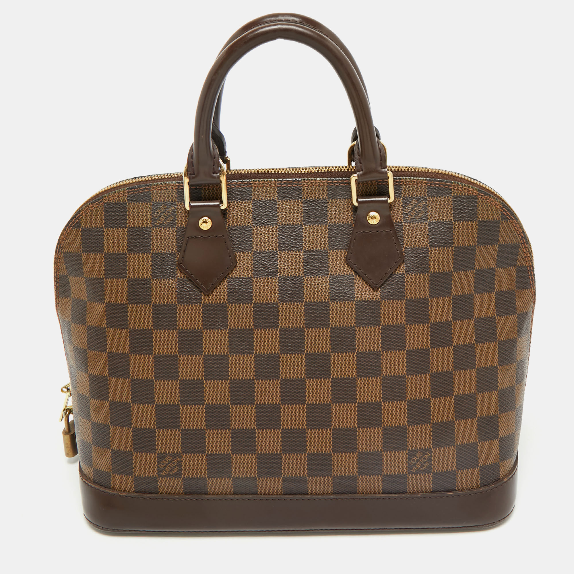 

Louis Vuitton Damier Ebene Canvas Alma PM Bag, Brown