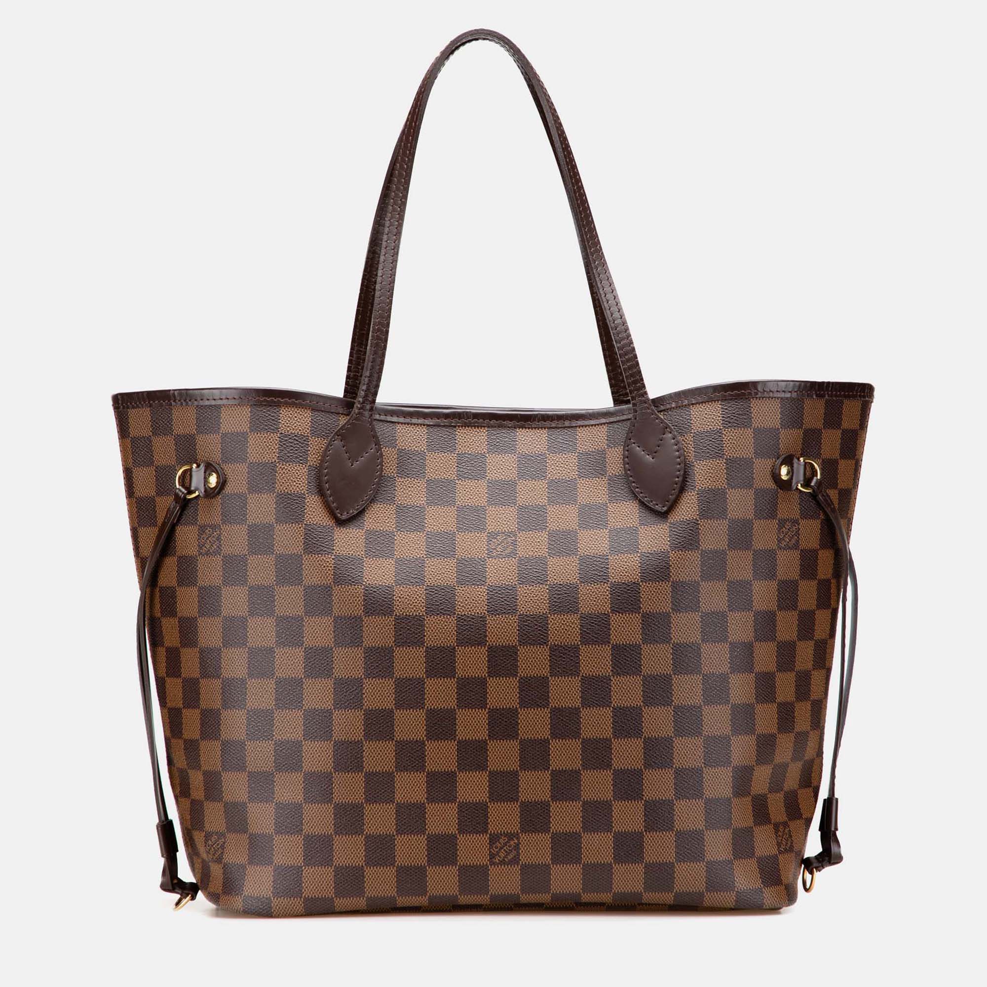 

Louis Vuitton Brown Damier Ebene Neverfull MM