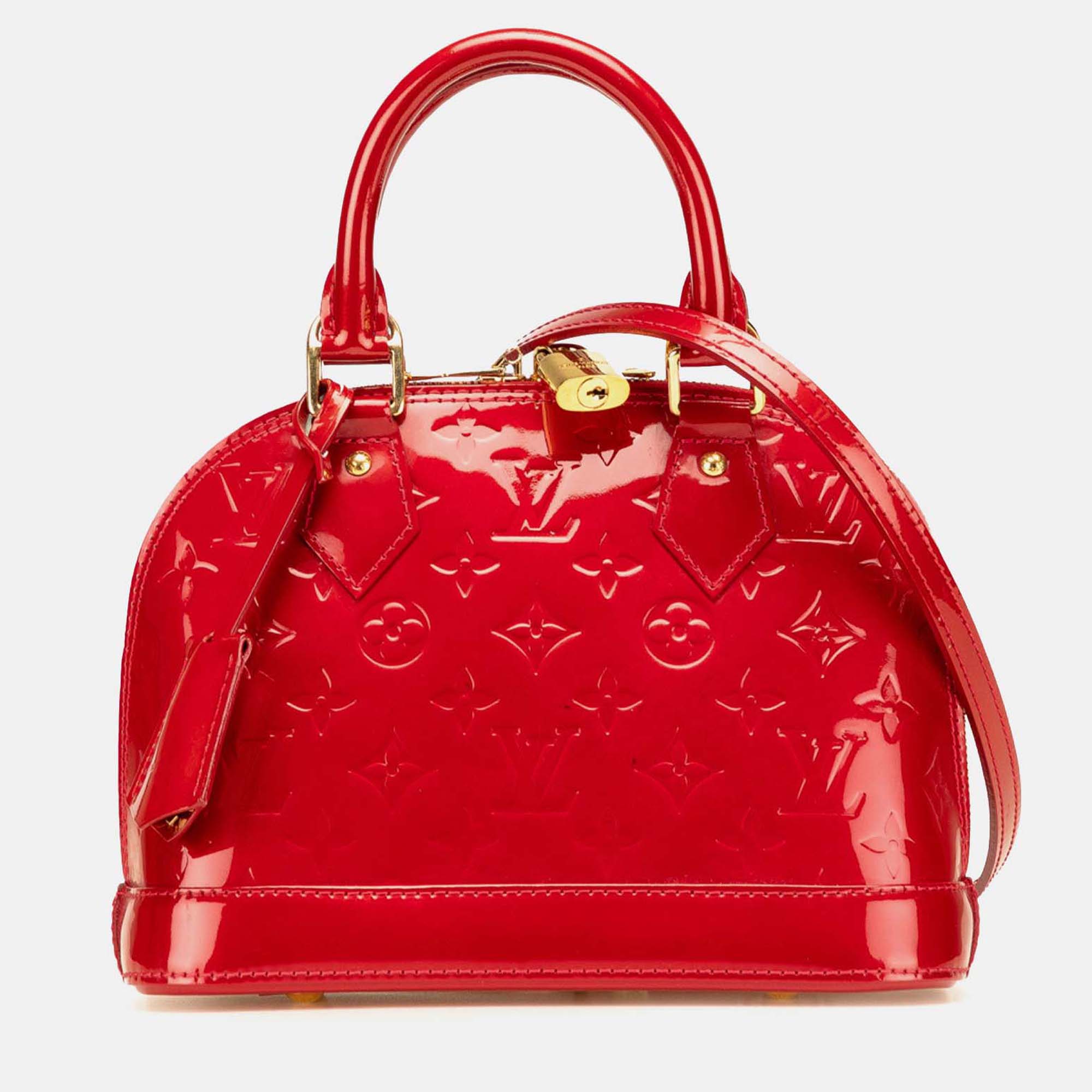 

Louis Vuitton Red Monogram Vernis Alma BB