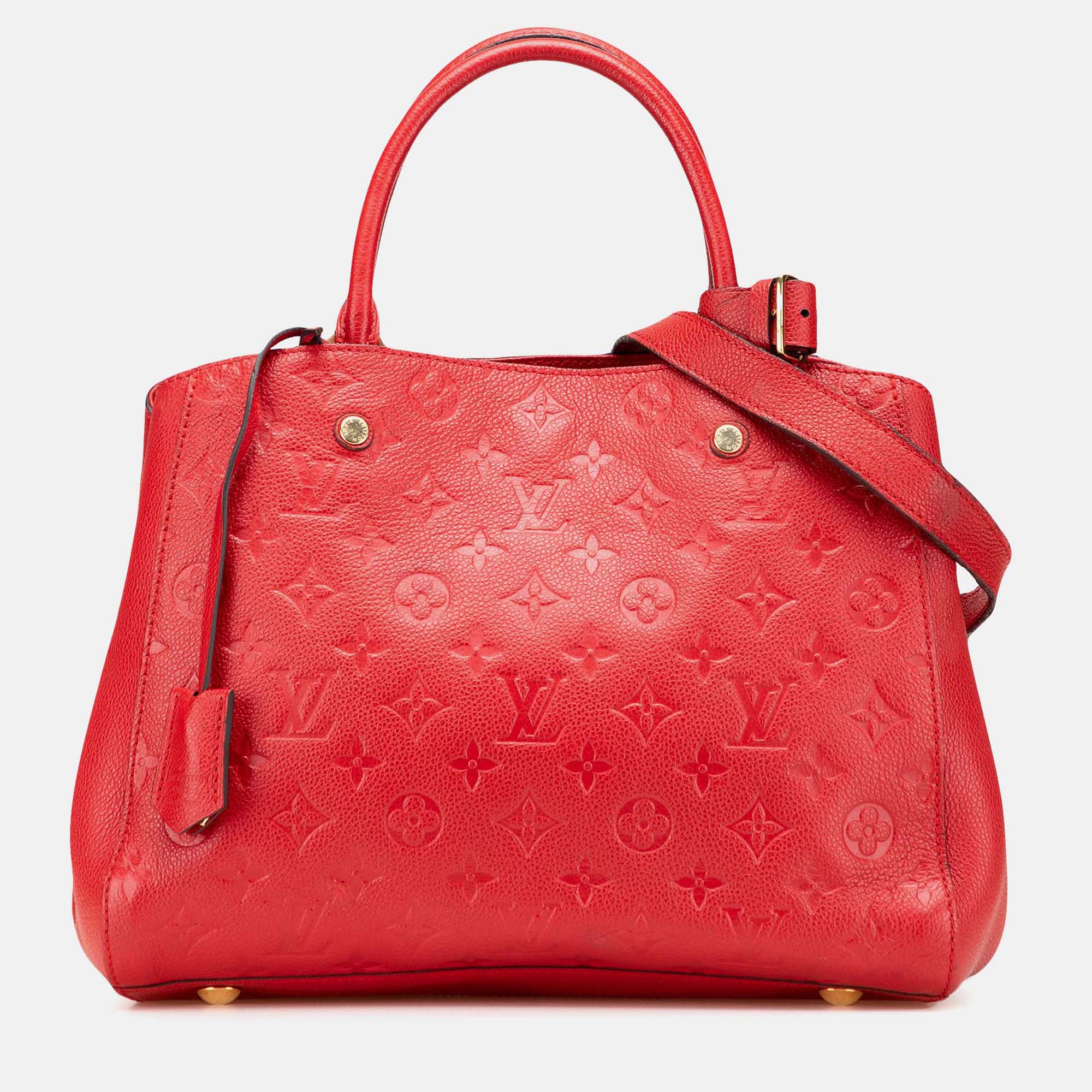 

Louis Vuitton Red Monogram Empreinte Montaigne MM