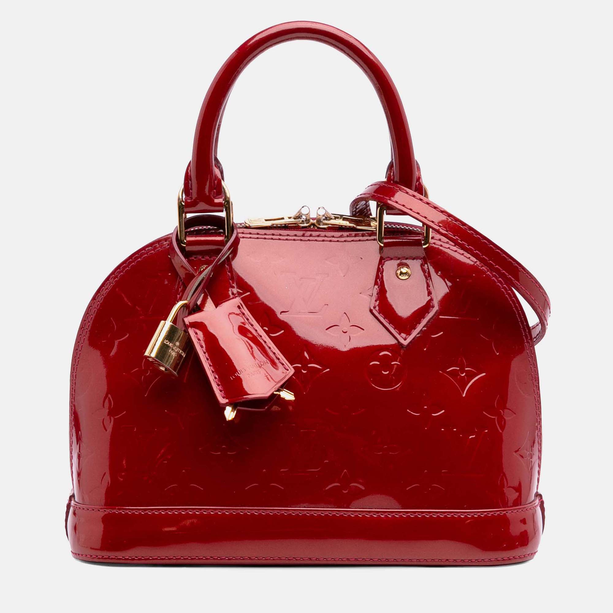 

Louis Vuitton Red Monogram Vernis Alma BB