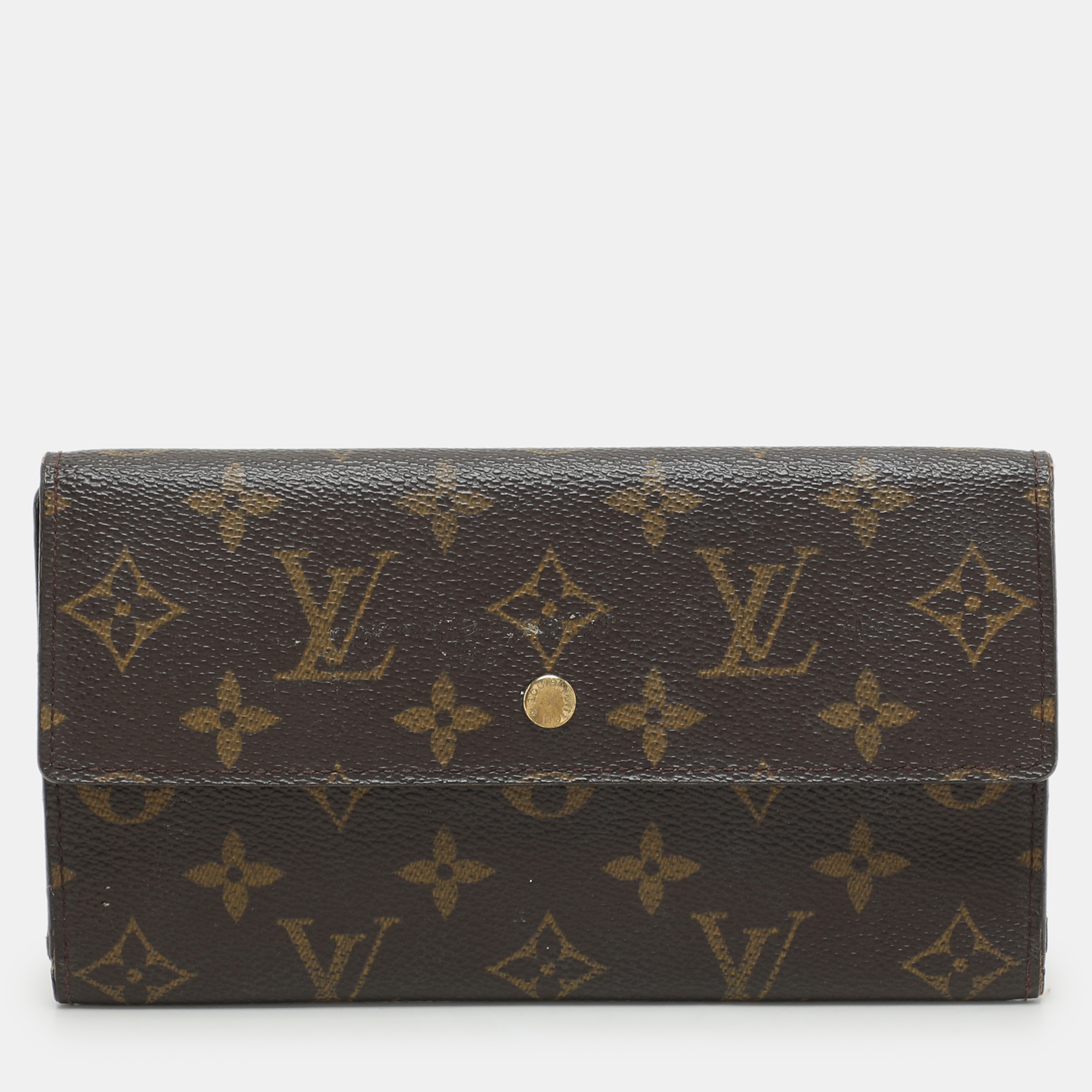 

Louis Vuitton Monogram Canvas Porte-Tresor International Wallet, Brown