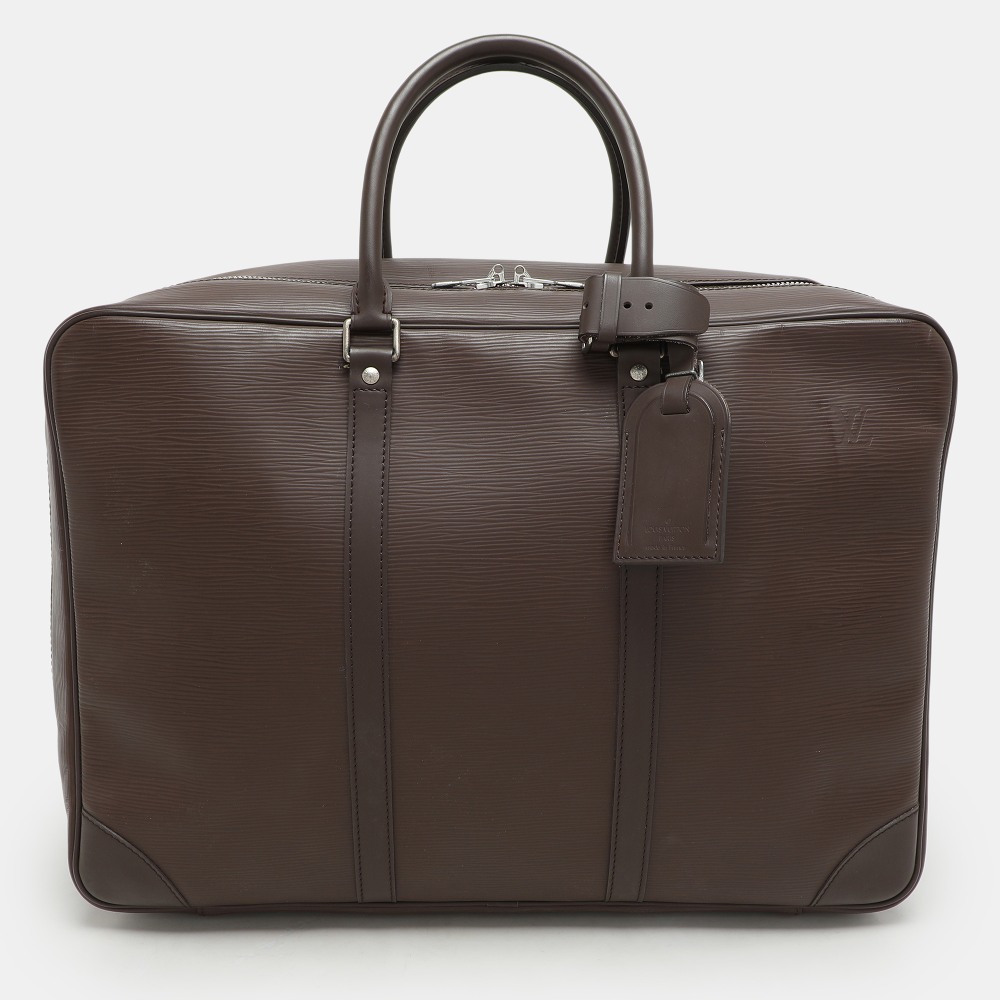 

Louis Vuitton Moka Epi Leather Sirius 45 Soft Suitcase, Brown