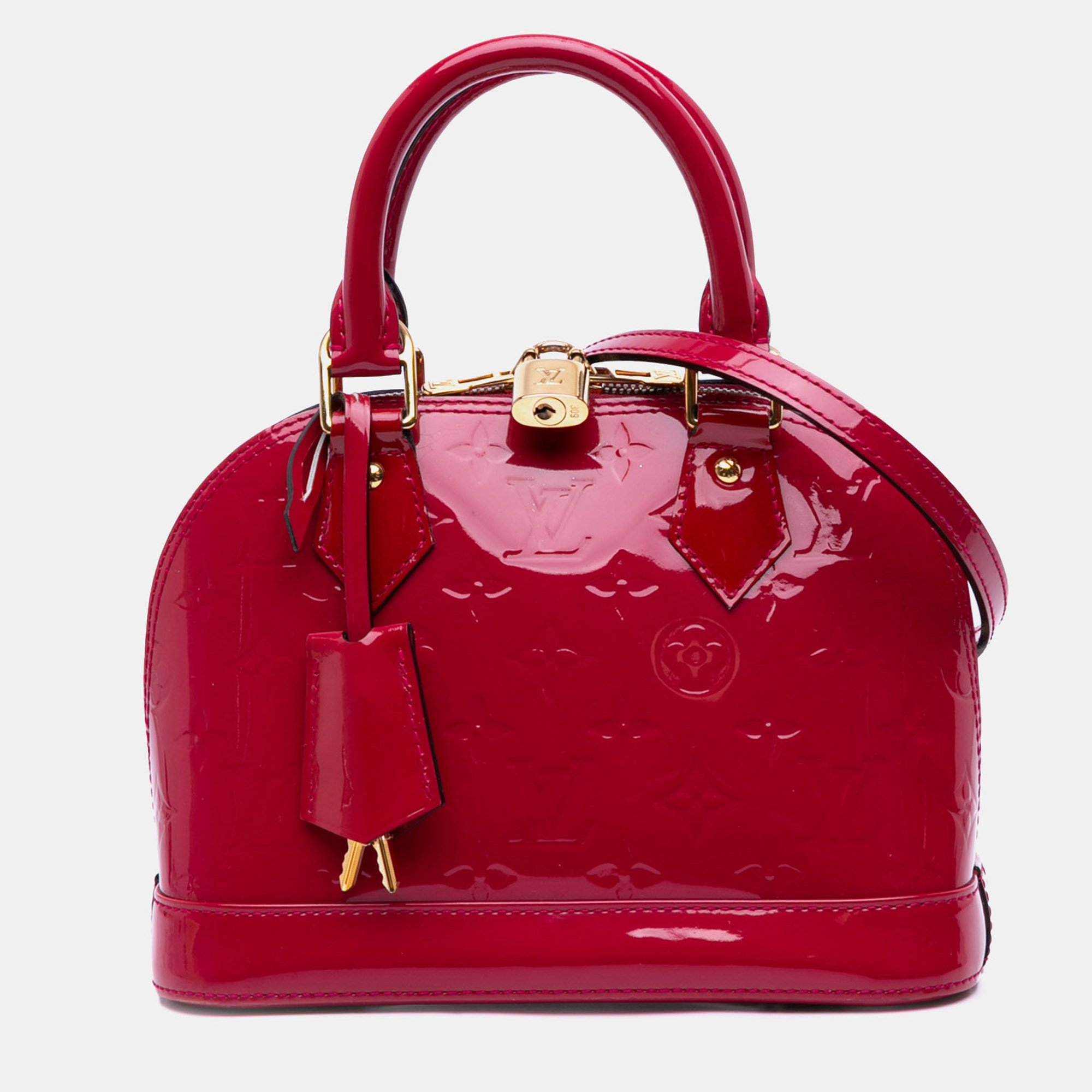 

Louis Vuitton Red Monogram Vernis Alma BB