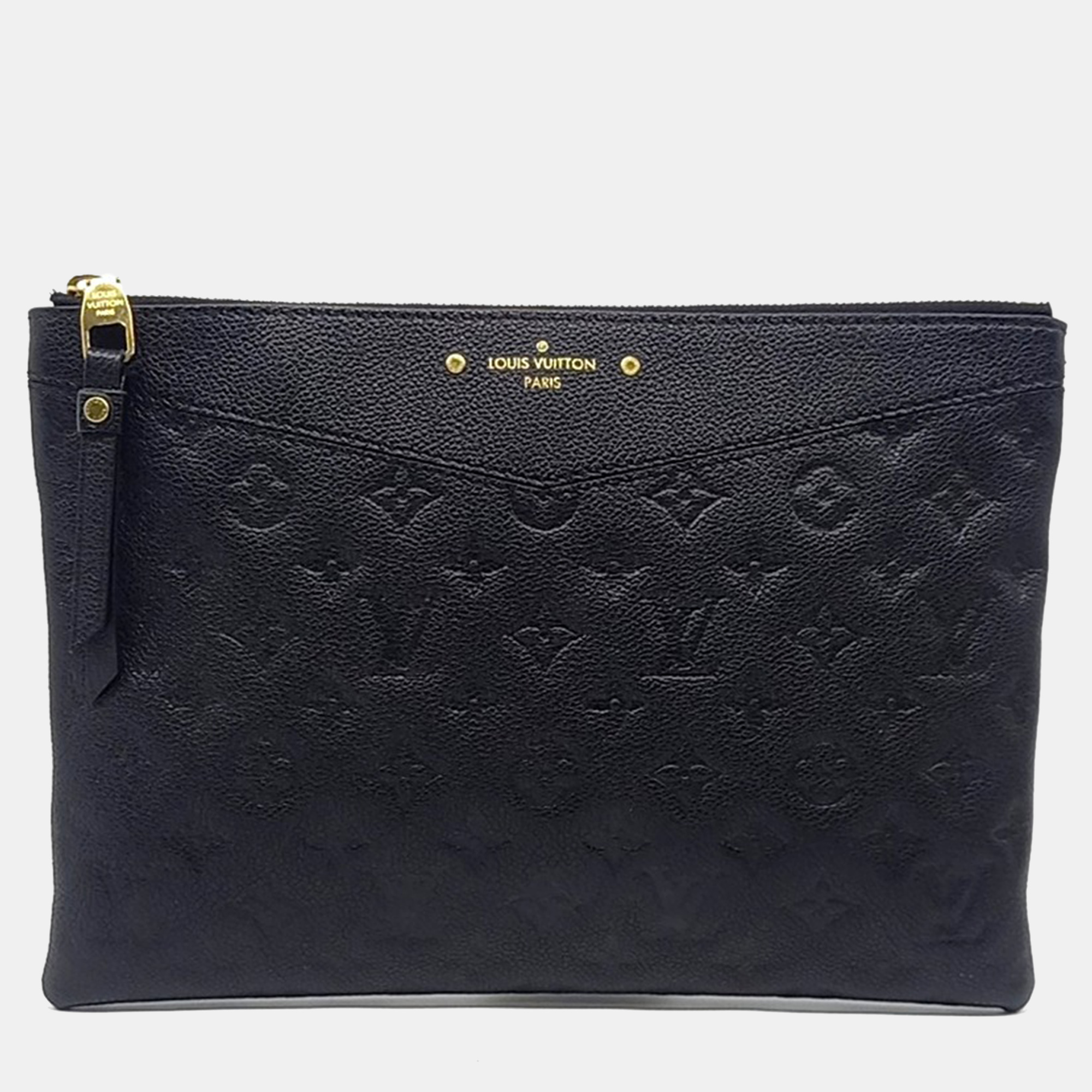 

Louis Vuitton Black Leather Empreinte Daily Clutch