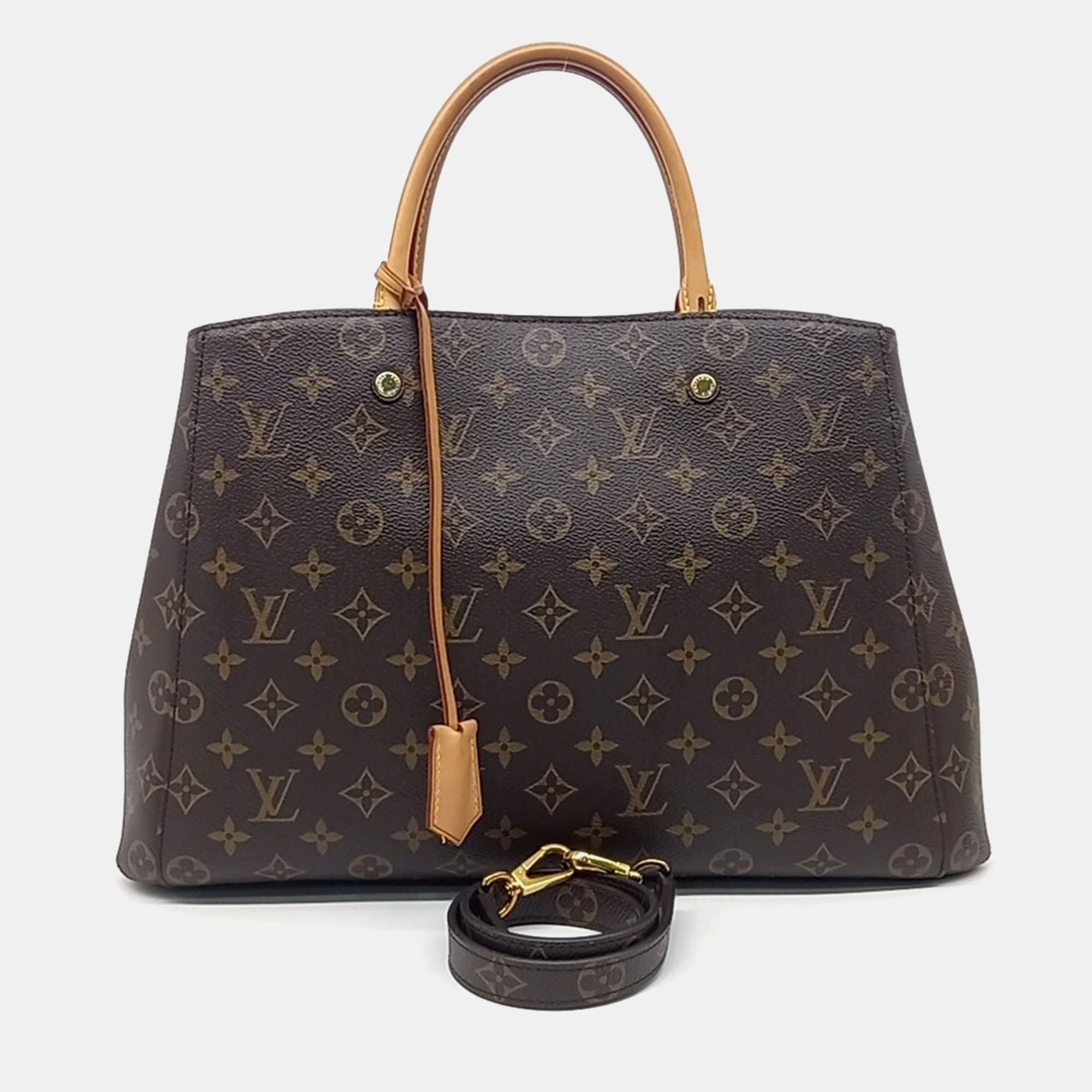 

Louis Vuitton Brown Coated Canvas Monogram Montaigne GM