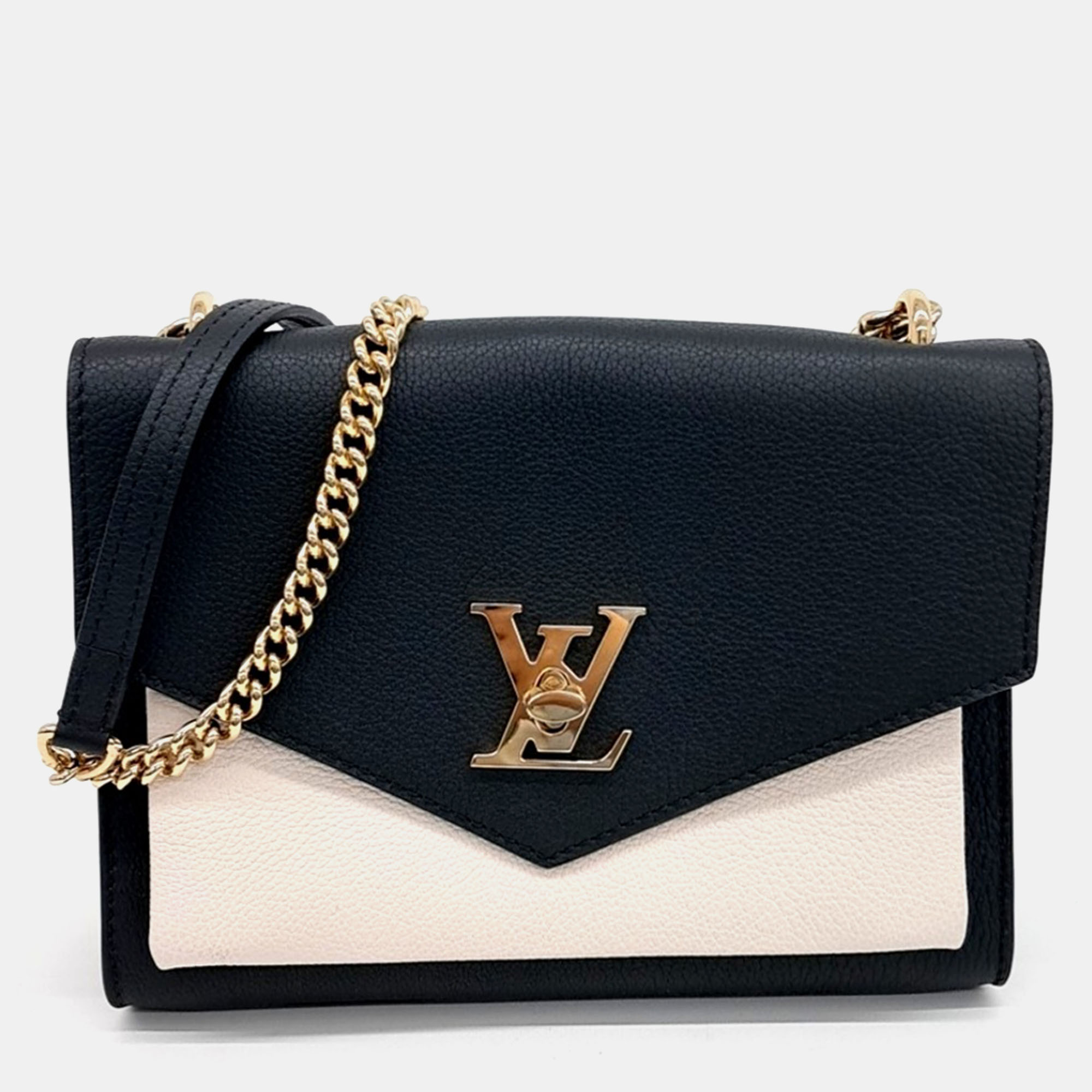 

Louis Vuitton Beige Black Leather My Lock Me BB