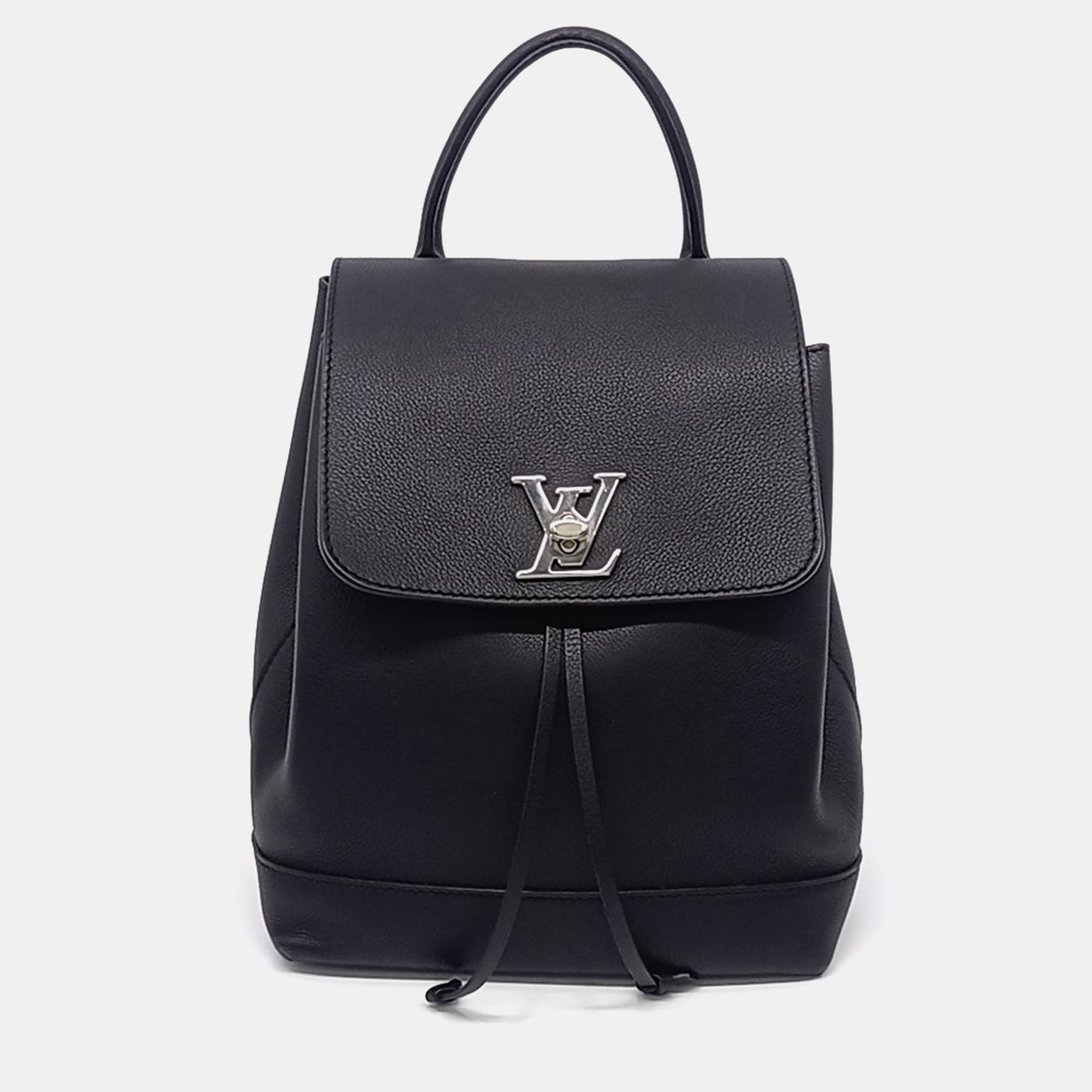 

Louis Vuitton Black Leather Lockme Backpack