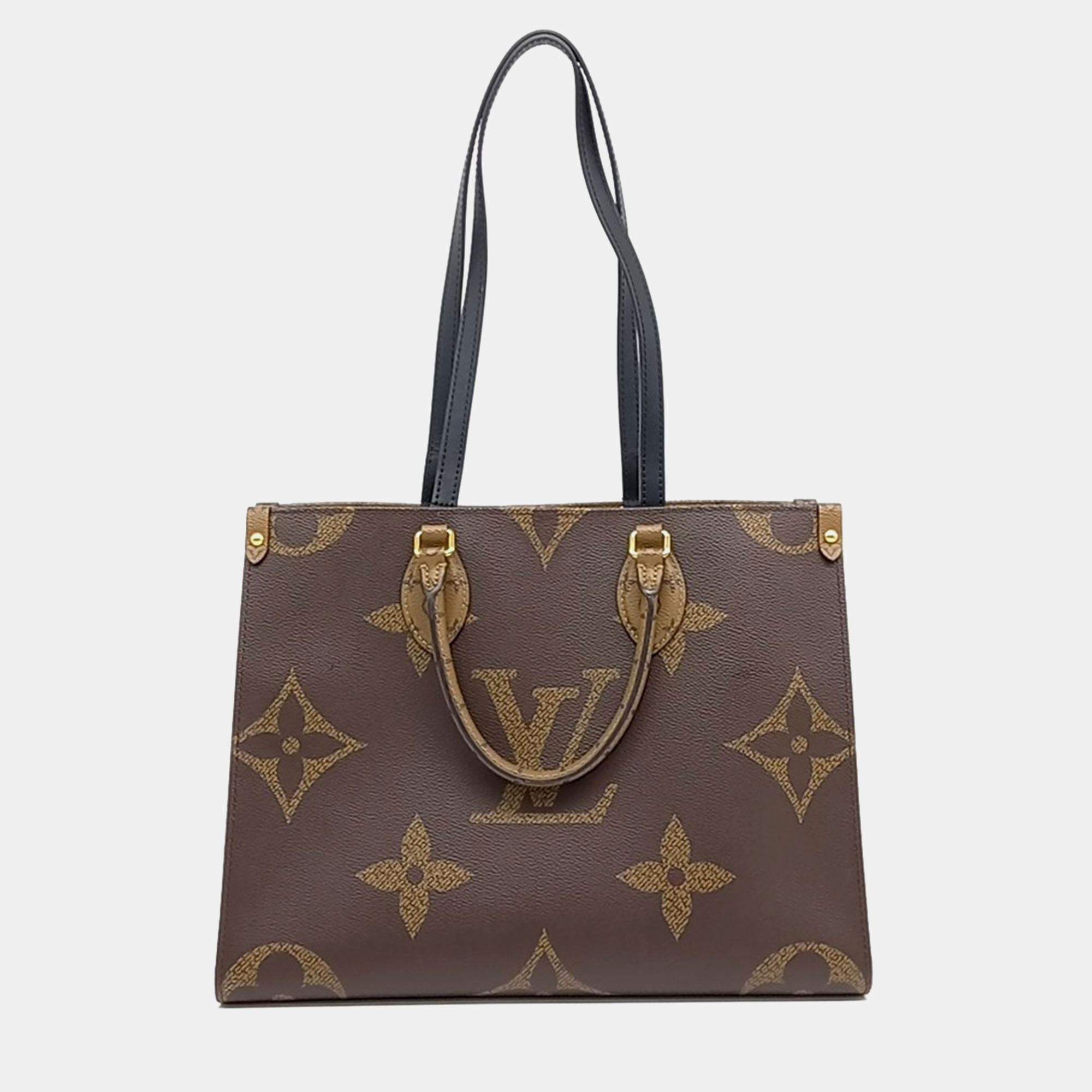 

Louis Vuitton Brown Coated Canvas Monogram On The Go MM