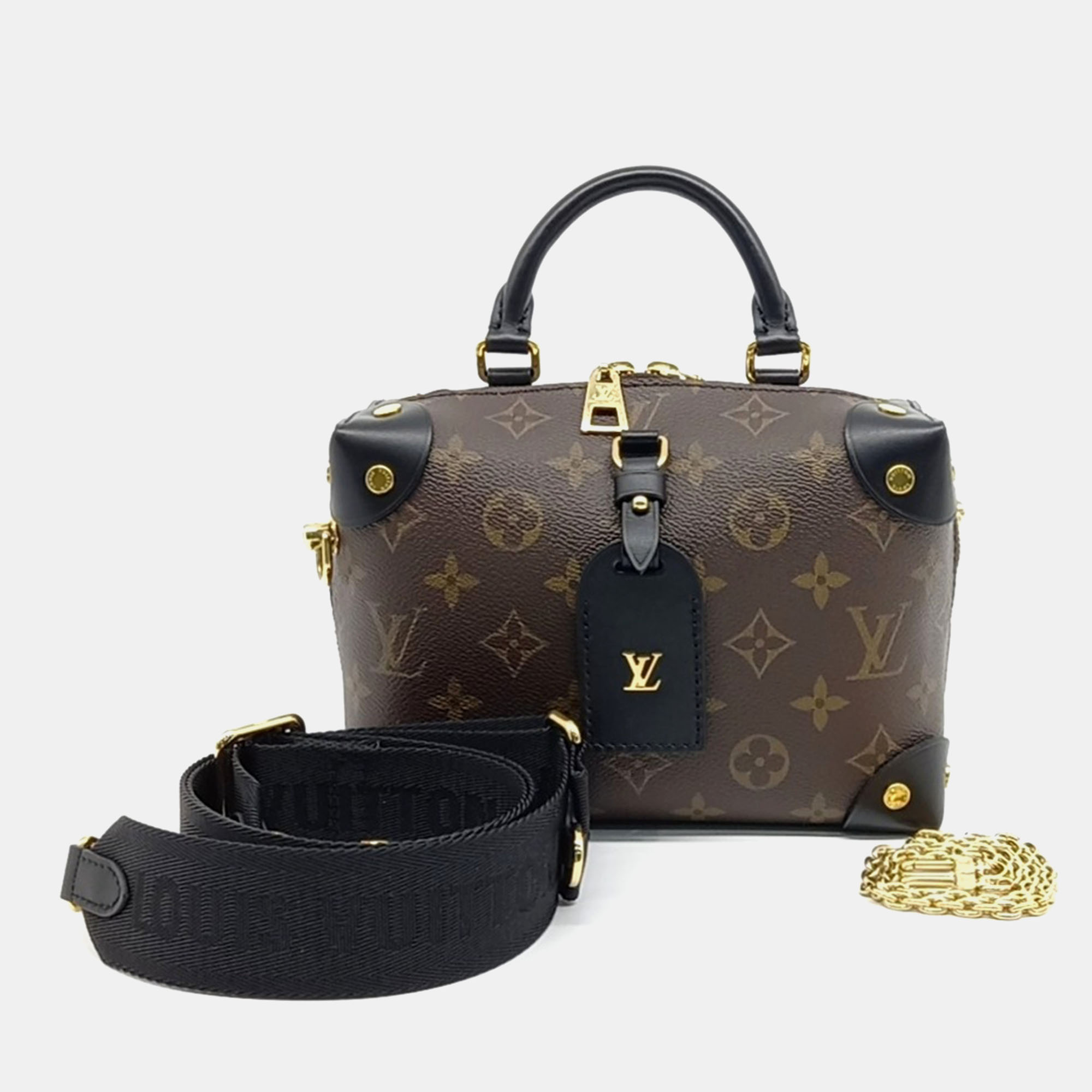 

Louis Vuitton Brown Coated Canvas and Leather Monogram Petite Malle Souffle
