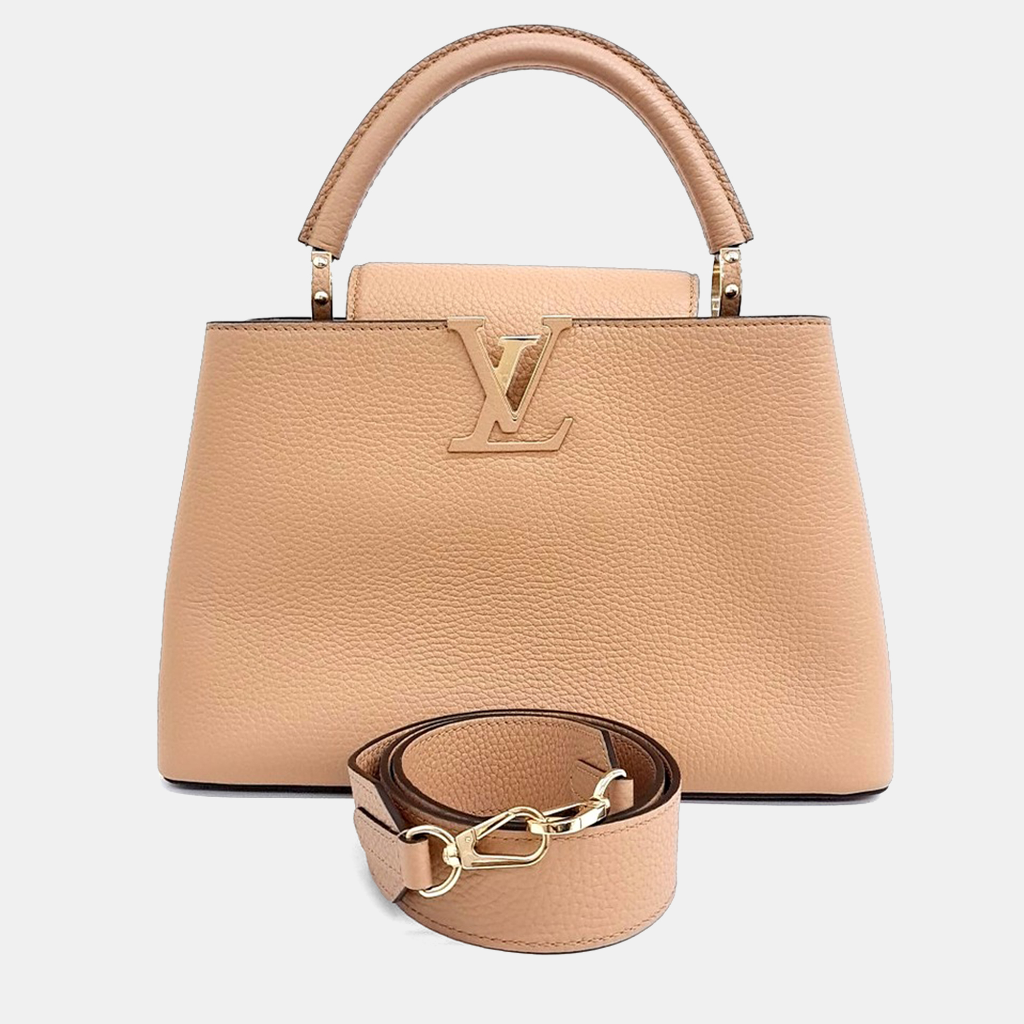 

Louis Vuitton Beige Leather Capucines MM Bag