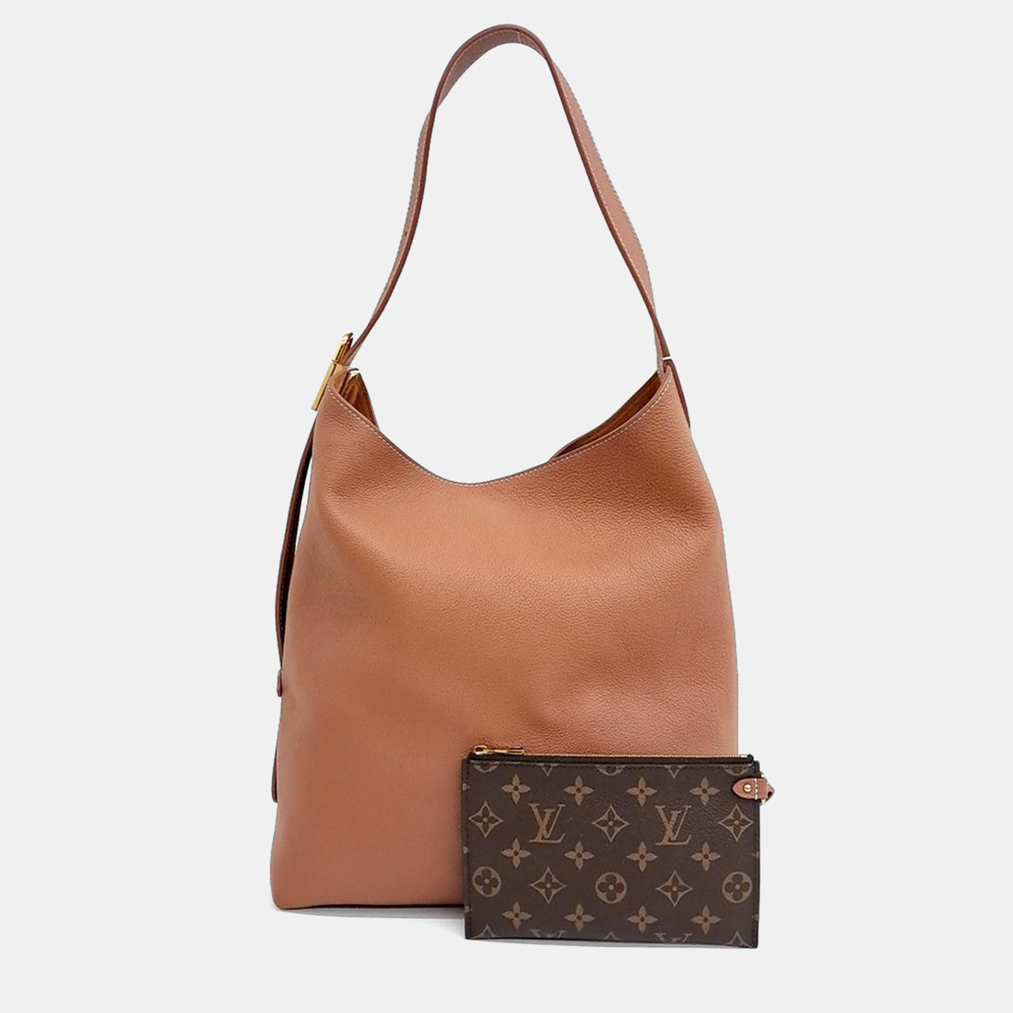 

Louis Vuitton Brown Leather Low Key Hobo MM Bag