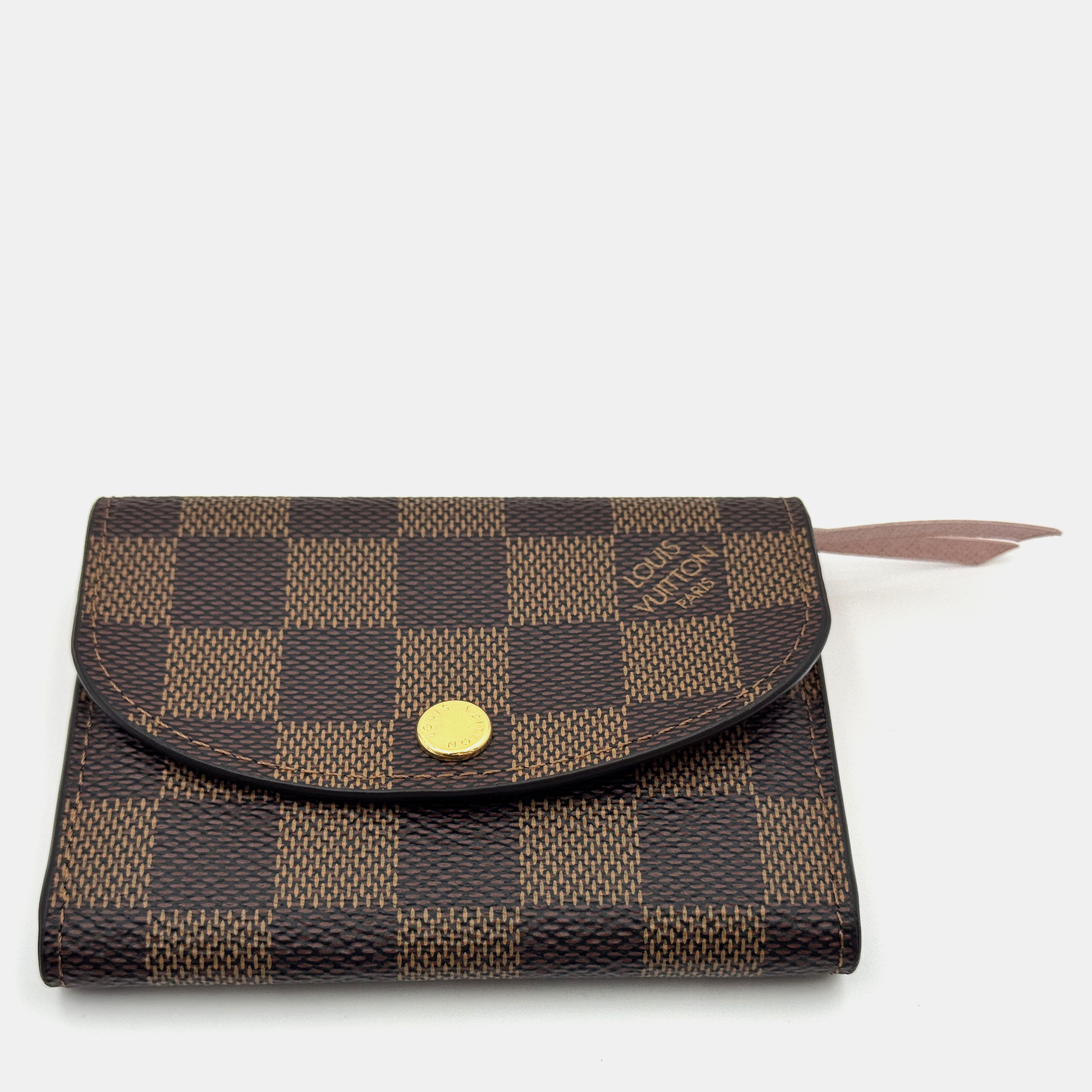 

Louis Vuitton Pink Monogram Card Holder Wallet, Brown