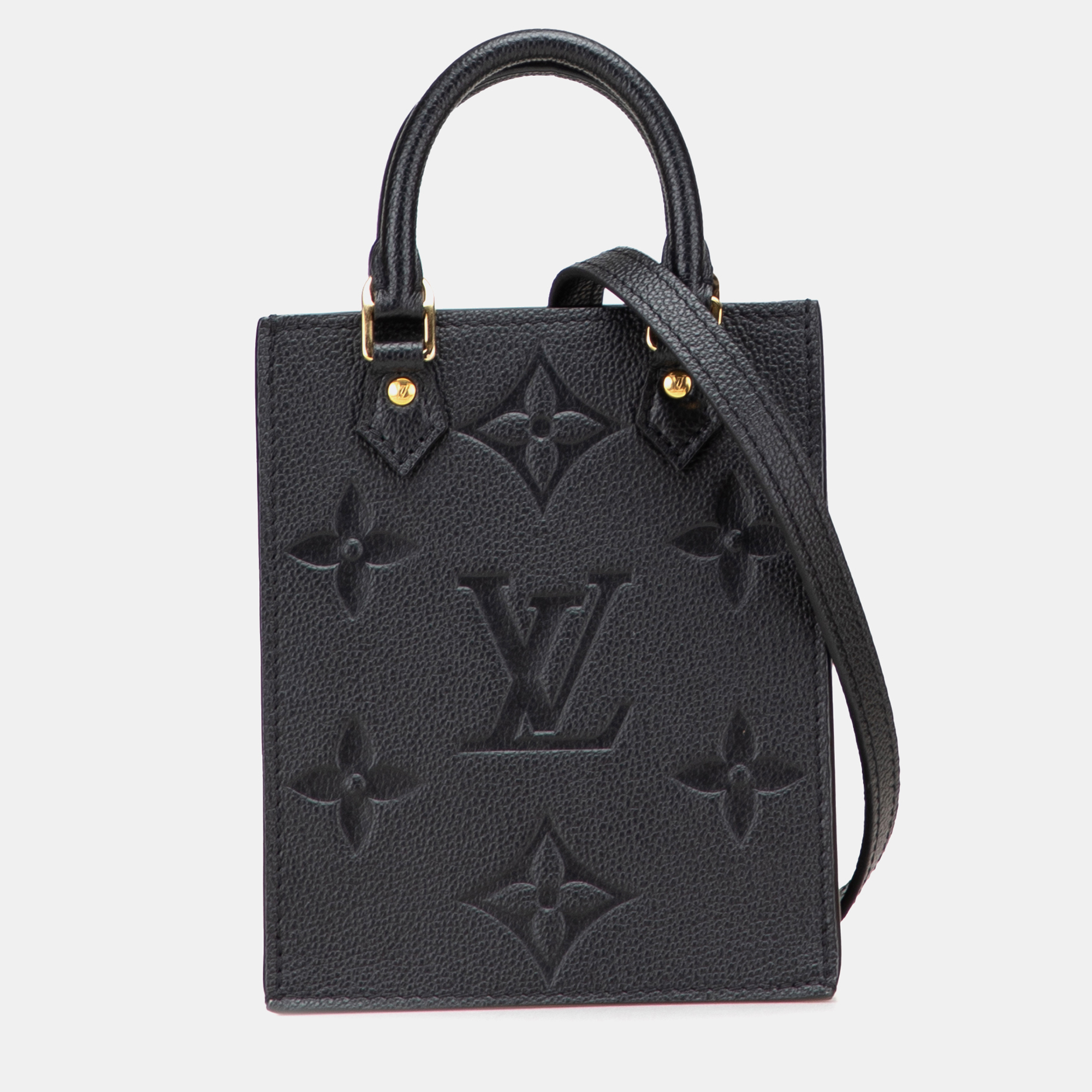 

Louis Vuitton Black Monogram Empreinte Petit Sac Plat