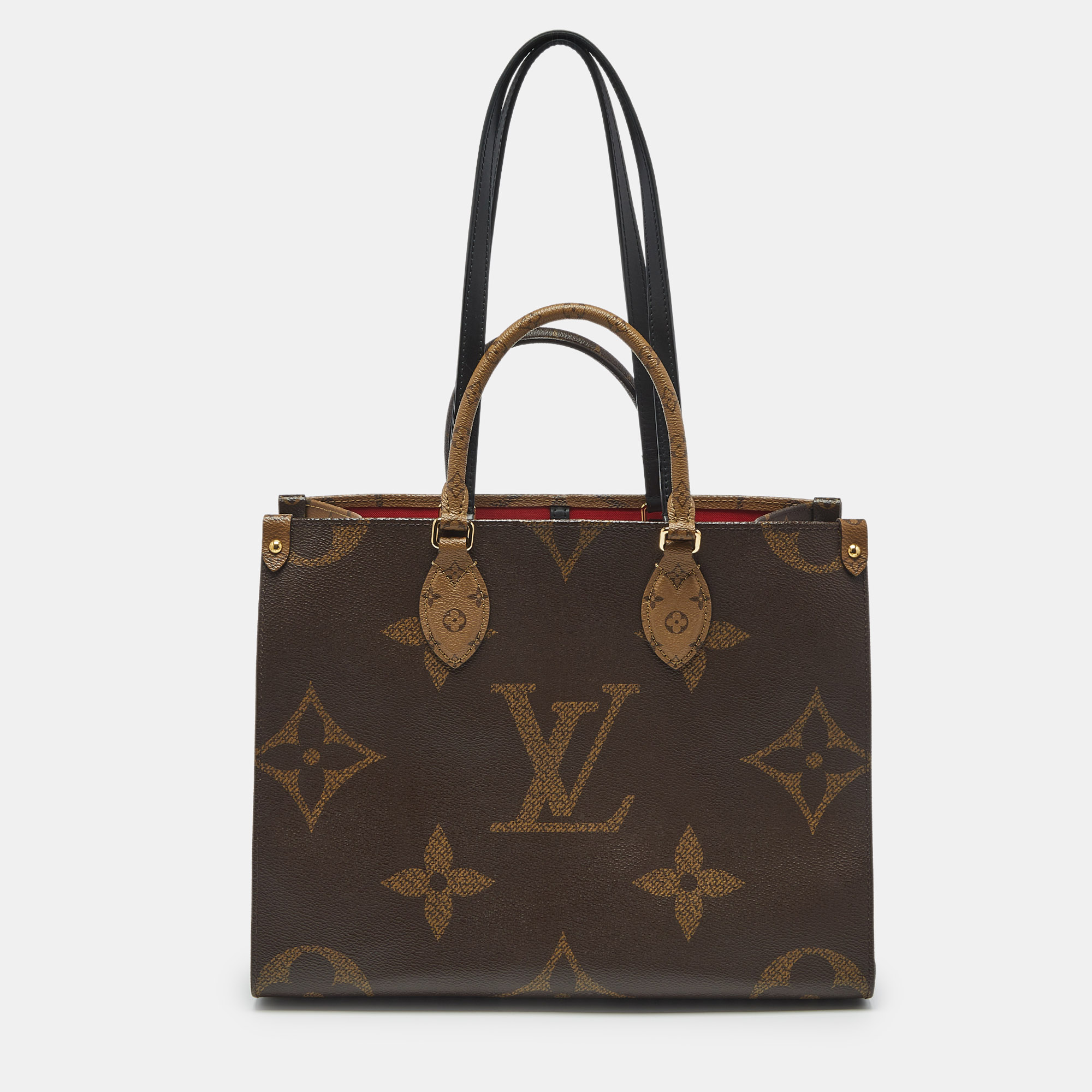 

Louis Vuitton Monogram Giant Reverse Canvas Onthego MM Bag, Brown