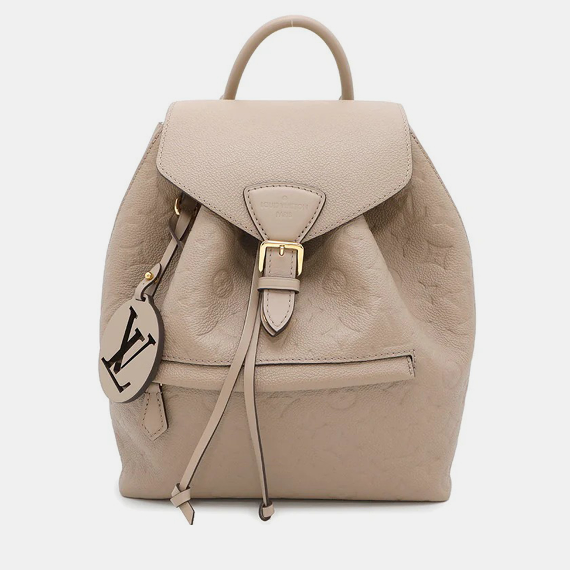 

Louis Vuitton Montsouris Tourterellem45410 Monogram Empreinte Leather Size Pm, Beige
