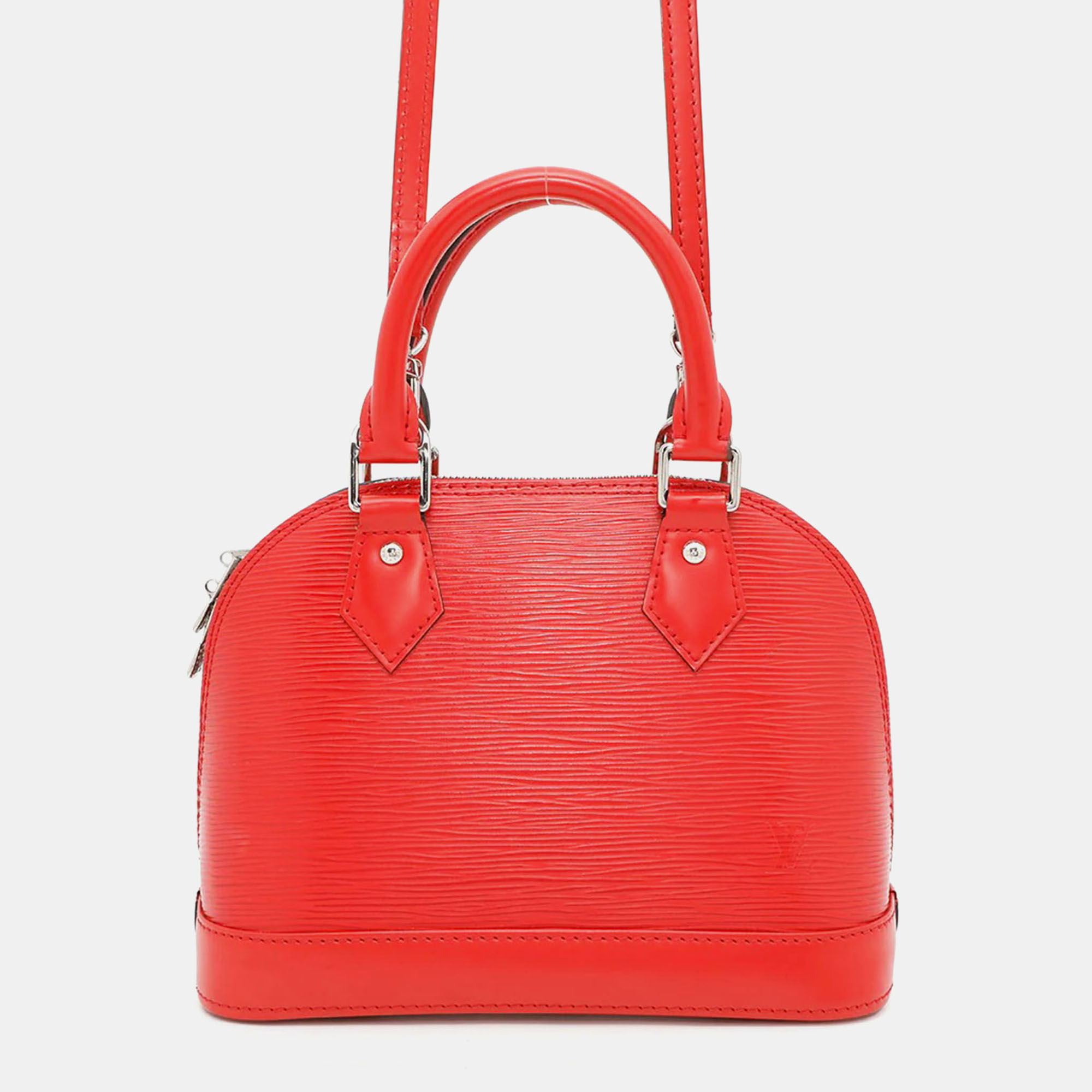 

Louis Vuitton Alma BB Coquelicot Epi Leather Satchel Bag, Red