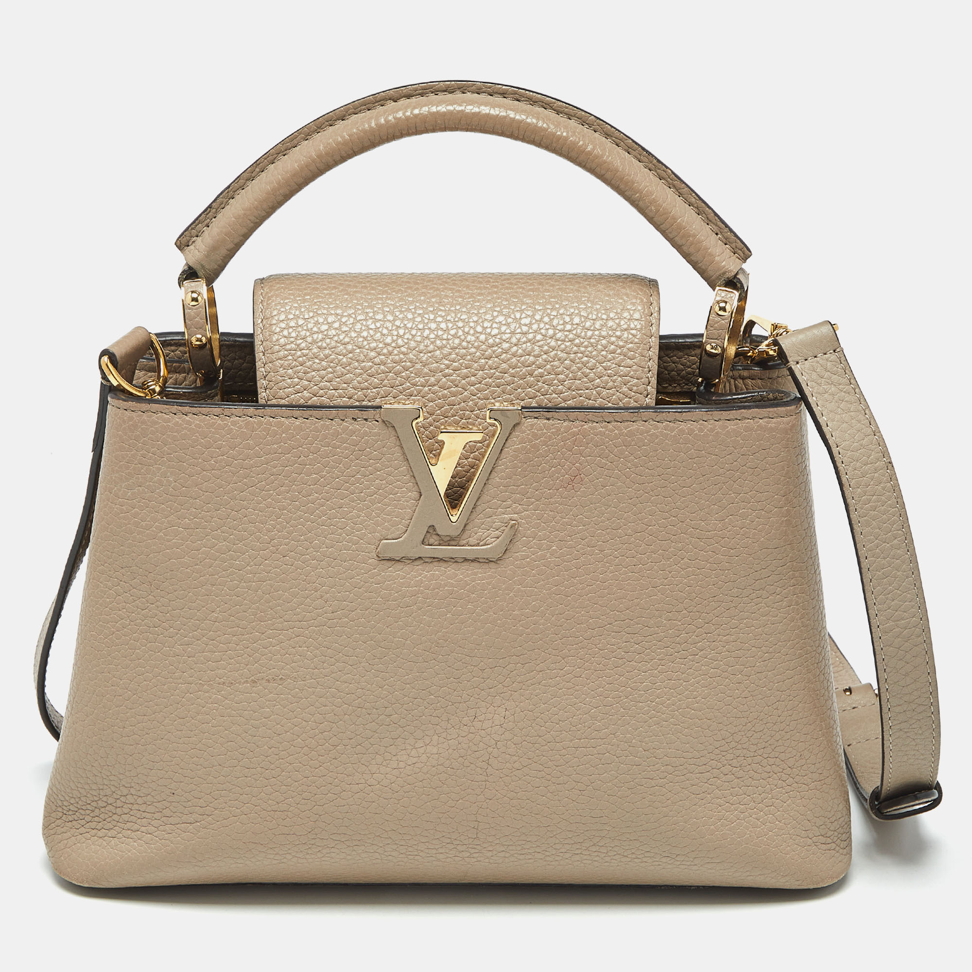 

Louis Vuitton Beige Taurillon Leather Capucines BB Bag