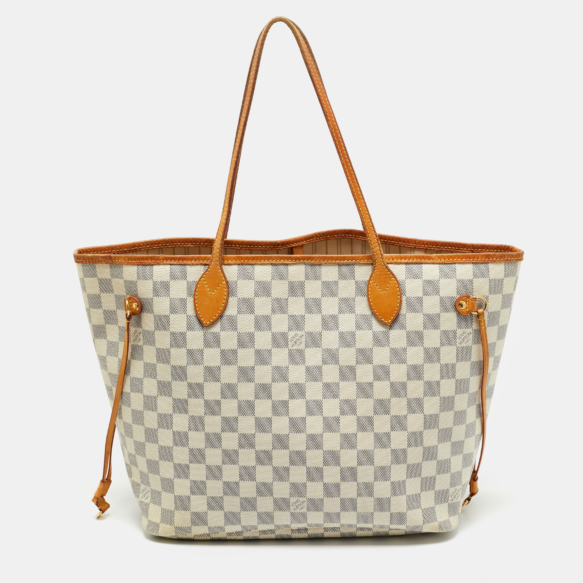 

Louis Vuitton Damier Azur Canvas Neverfull MM Bag, Grey