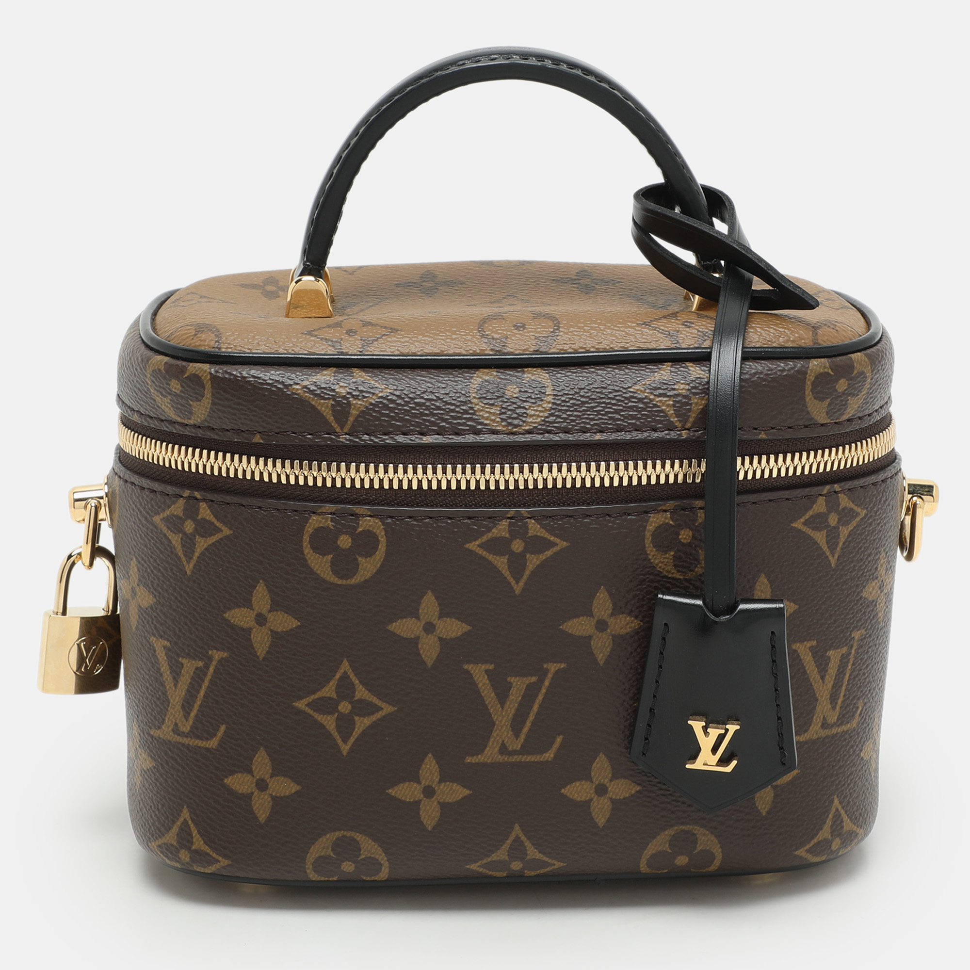 

Louis Vuitton Monogram/Reverse Monogram Canvas Vanity PM Bag, Brown