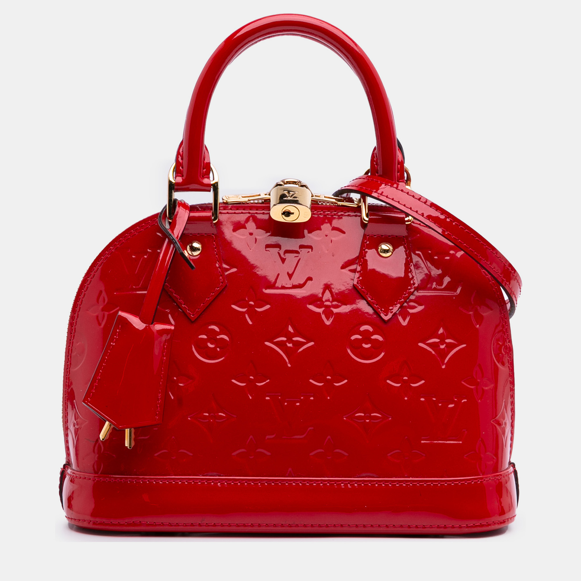 

Louis Vuitton Red Monogram Vernis Alma BB Handbag