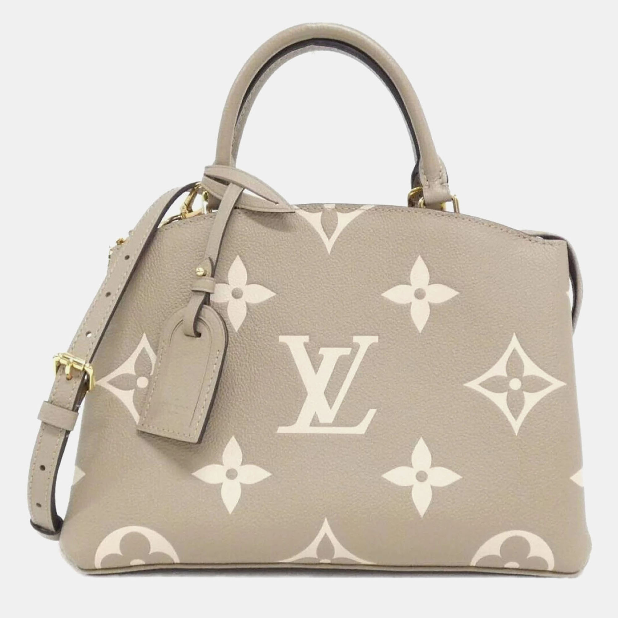 

Louis Vuitton Bicolor Monogram Empreinte Petit Palais PM Handbag, Cream