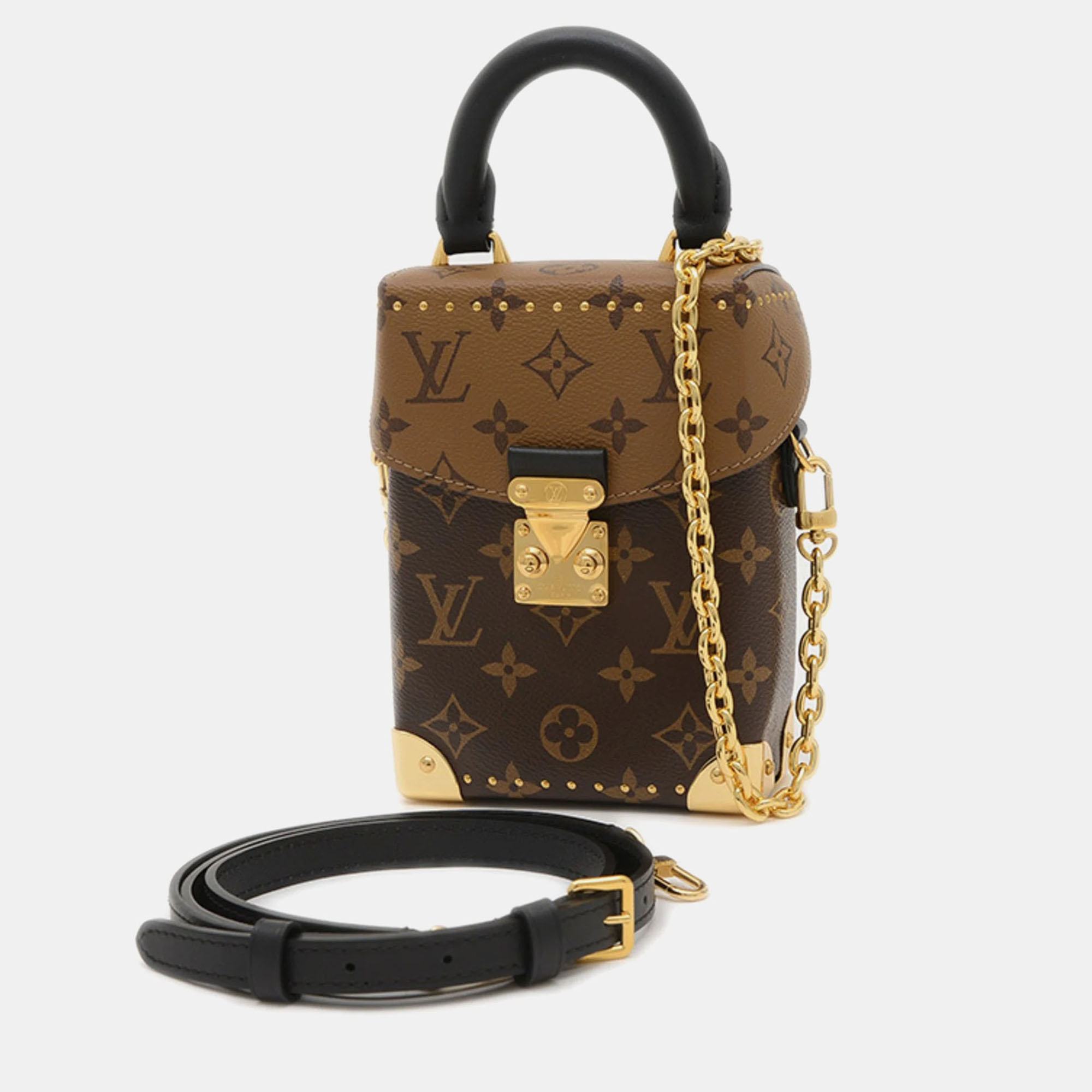 

Louis Vuitton Monogram Reverse Camera Box 2Way Bag, Brown