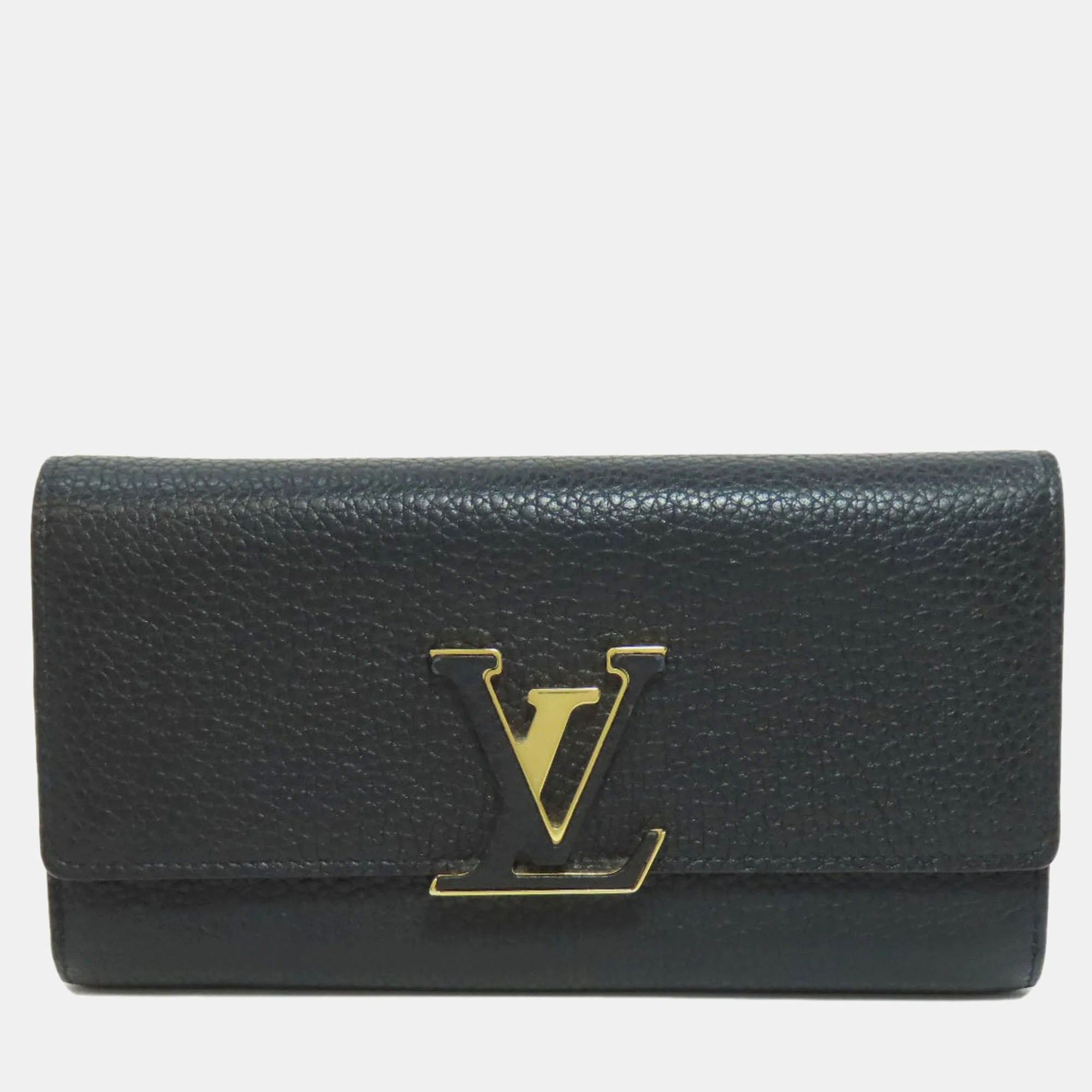 

Louis Vuitton Capucines Noir Taurillon Leather Long Wallet, Black