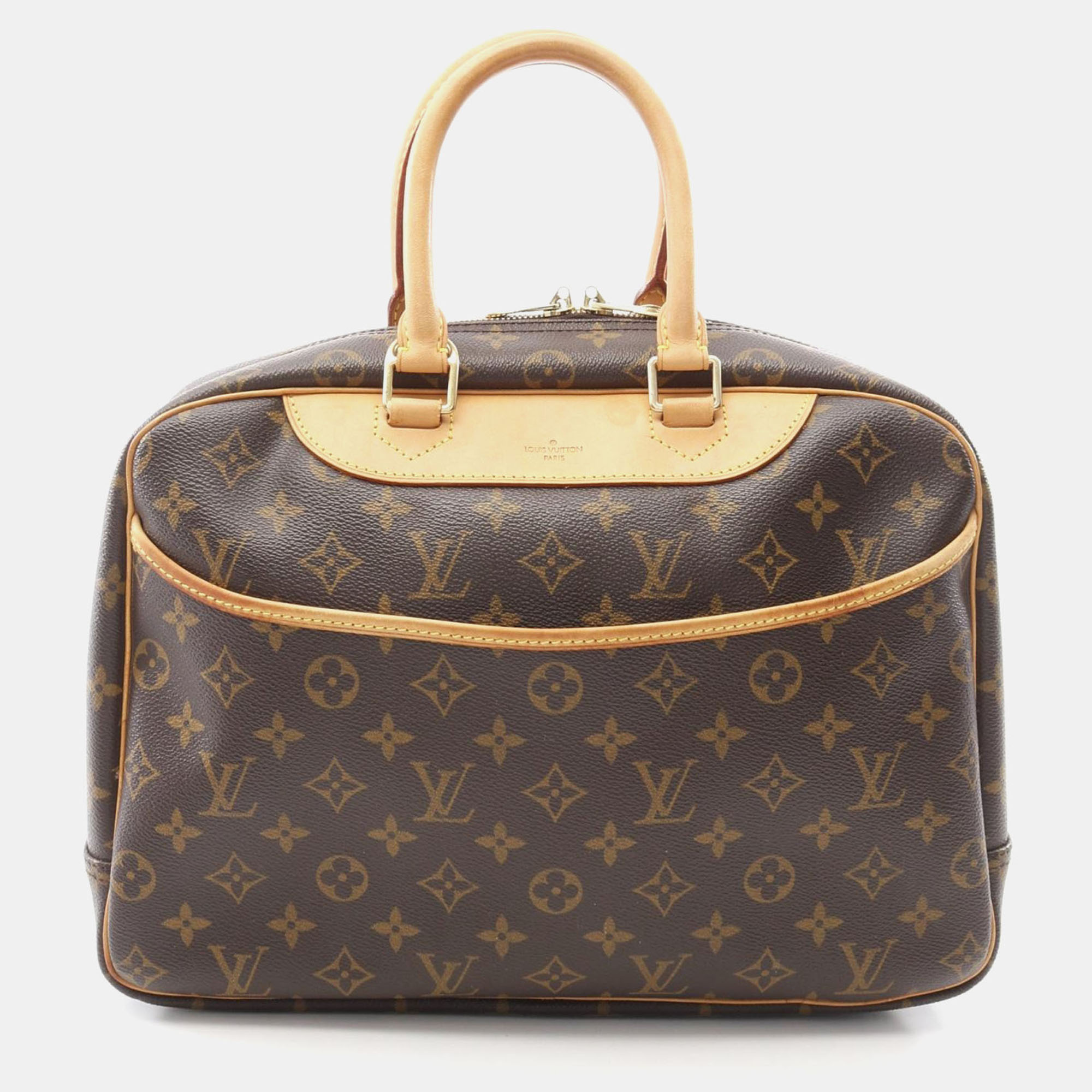 

Louis Vuitton Deauville Travel Bowling Handbag Monogram Canvas, Brown